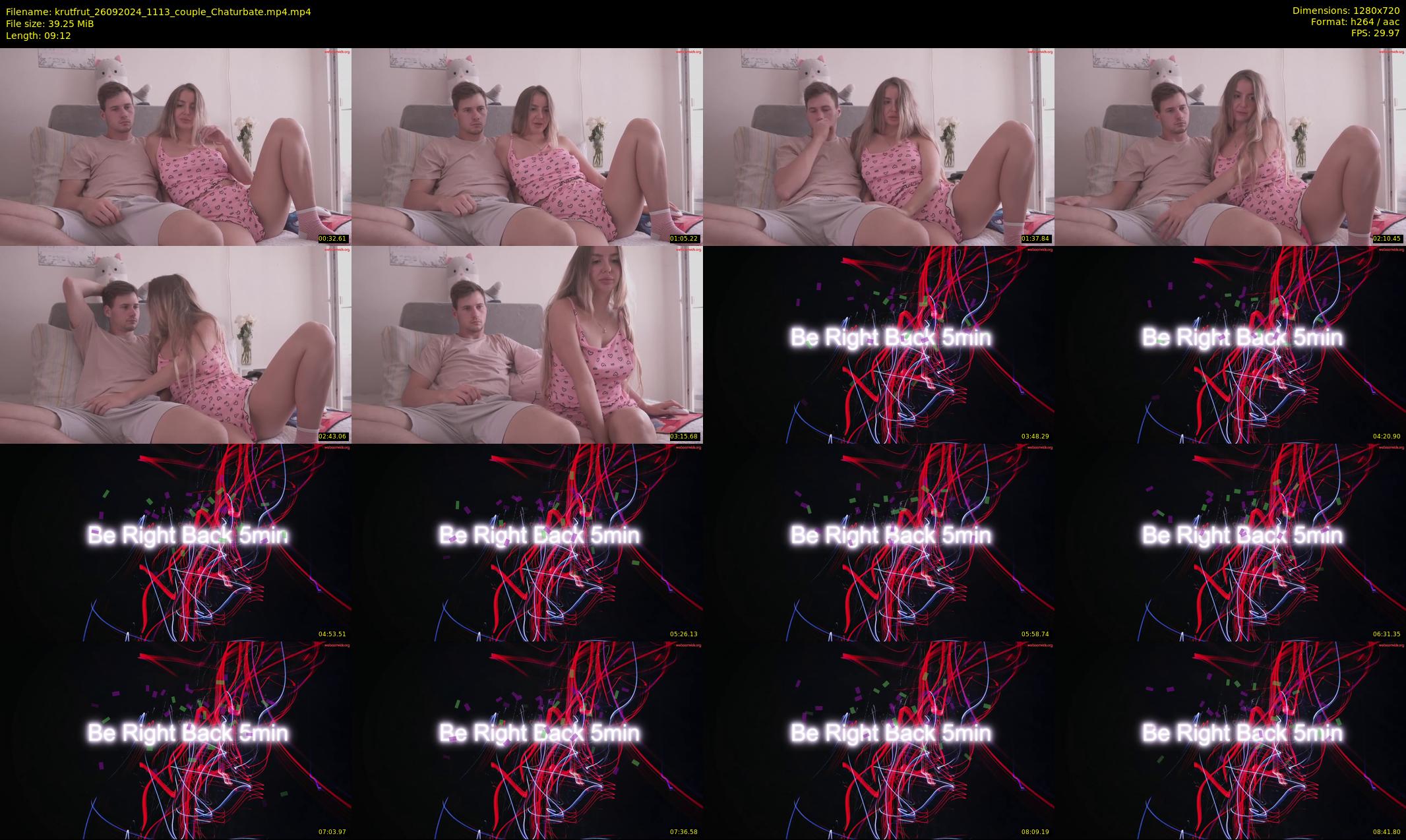 krutfrut — 10 minute Chaturbate couple cam show recording, 720p, Sep 26, 2024