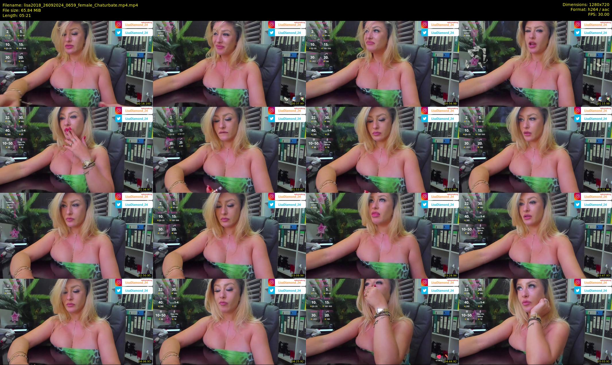 lisa2018 — 6 minute Chaturbate female cam show recording, 720p, Sep 26, 2024