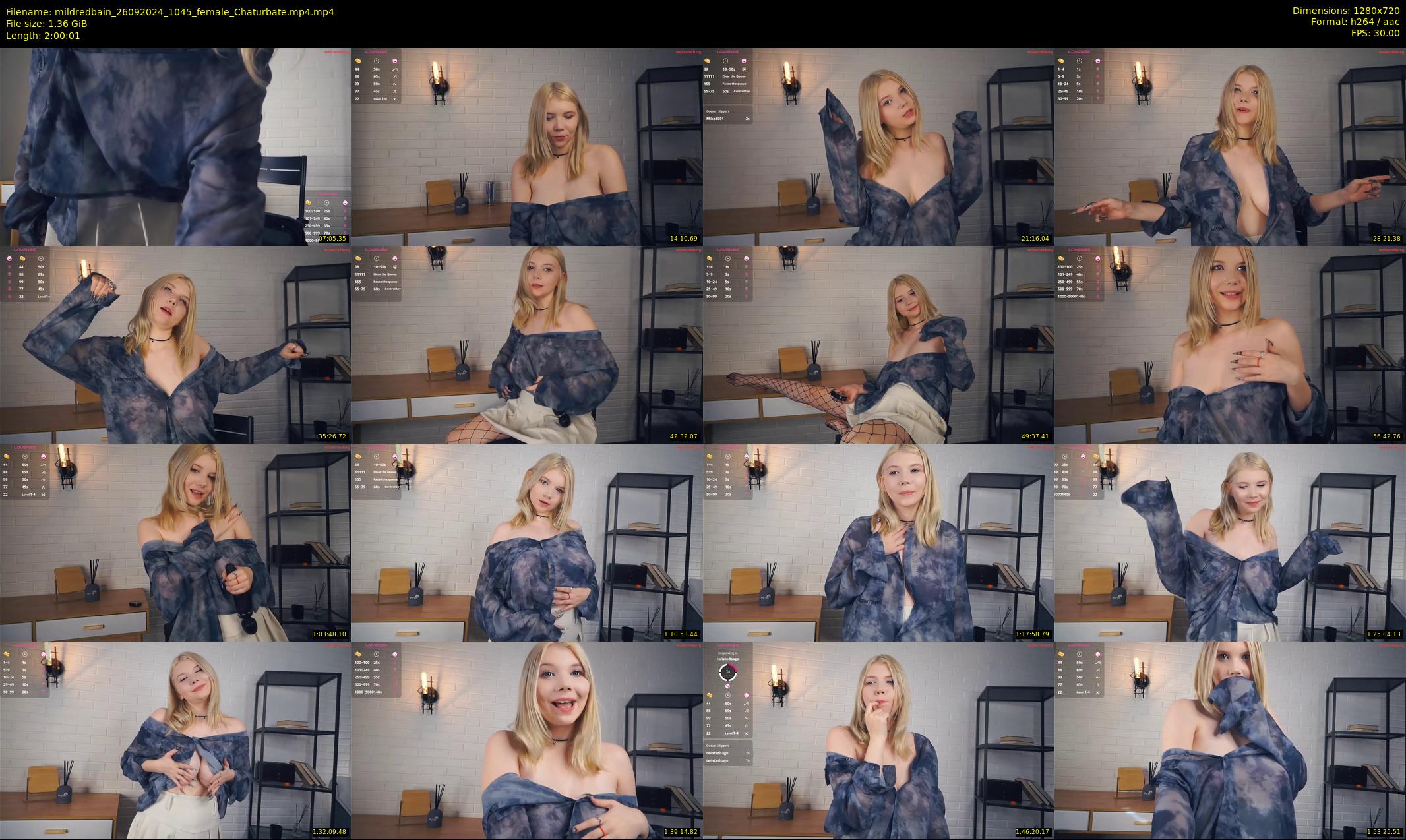 mildredbain — 121 minute Chaturbate female cam show recording, 720p, Sep 26, 2024