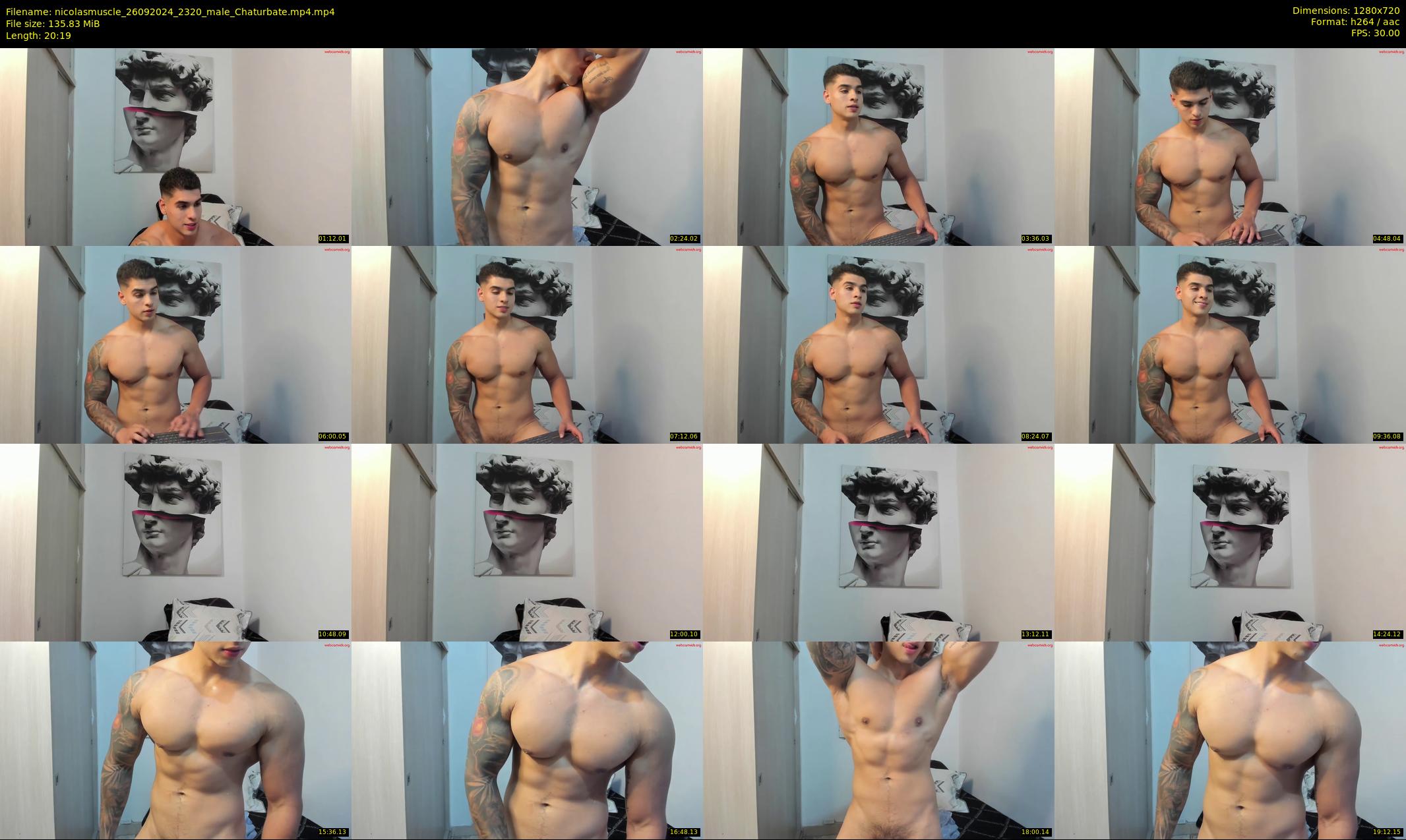nicolasmuscle — 21 minute Chaturbate male cam show recording, 720p, Sep 26, 2024