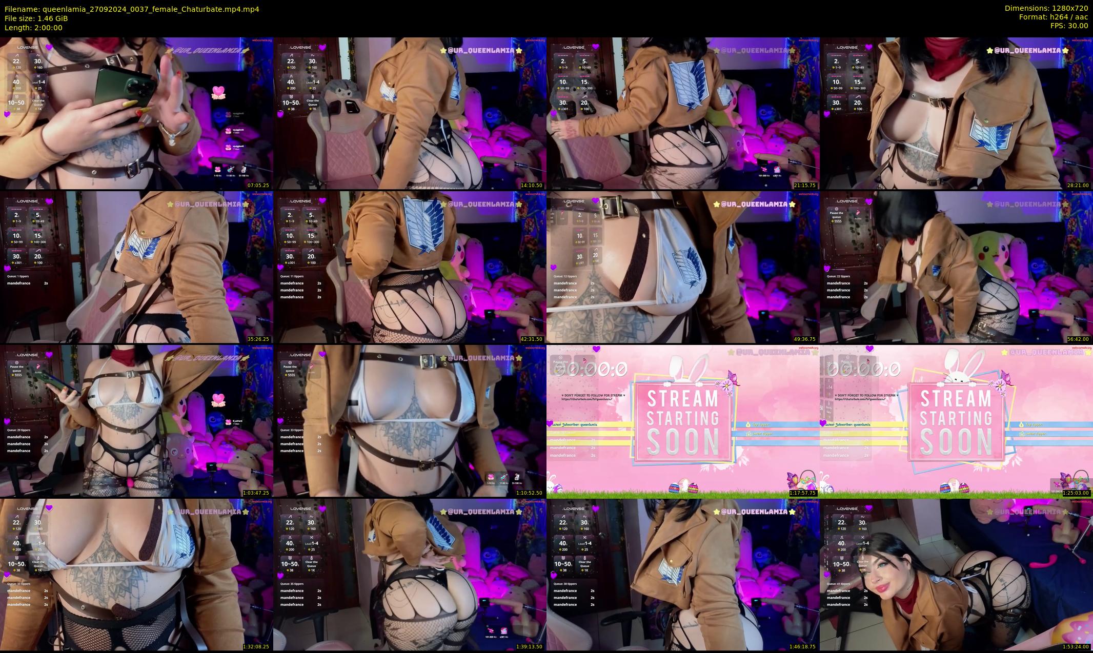 queenlamia — 120 minute Chaturbate female cam show recording, 720p, Sep 27, 2024