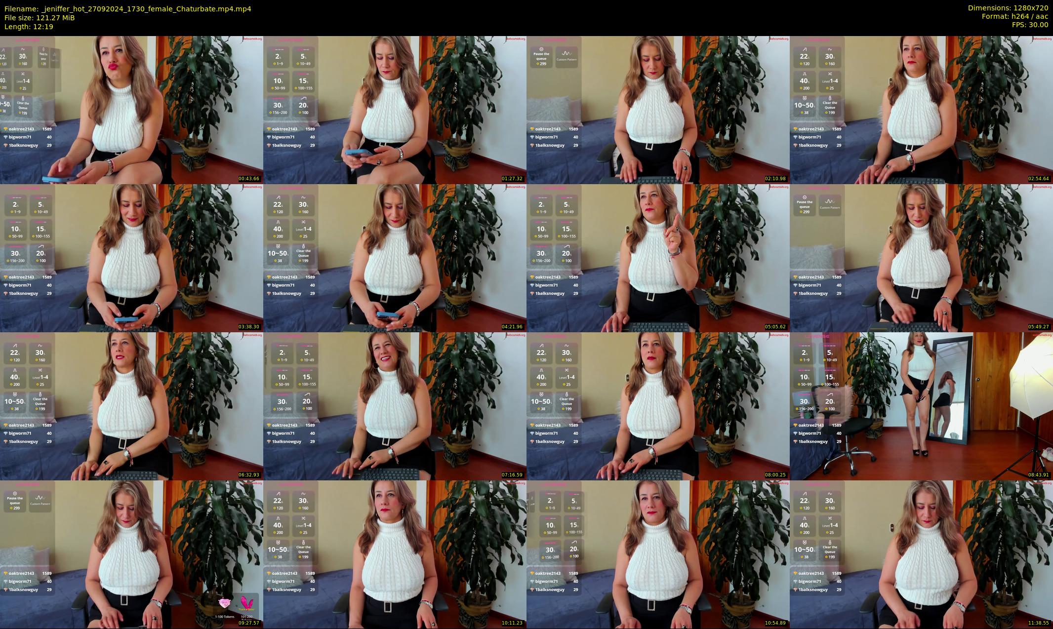 _jeniffer_hot — 13 minute Chaturbate female cam show recording, 720p, Sep 27, 2024