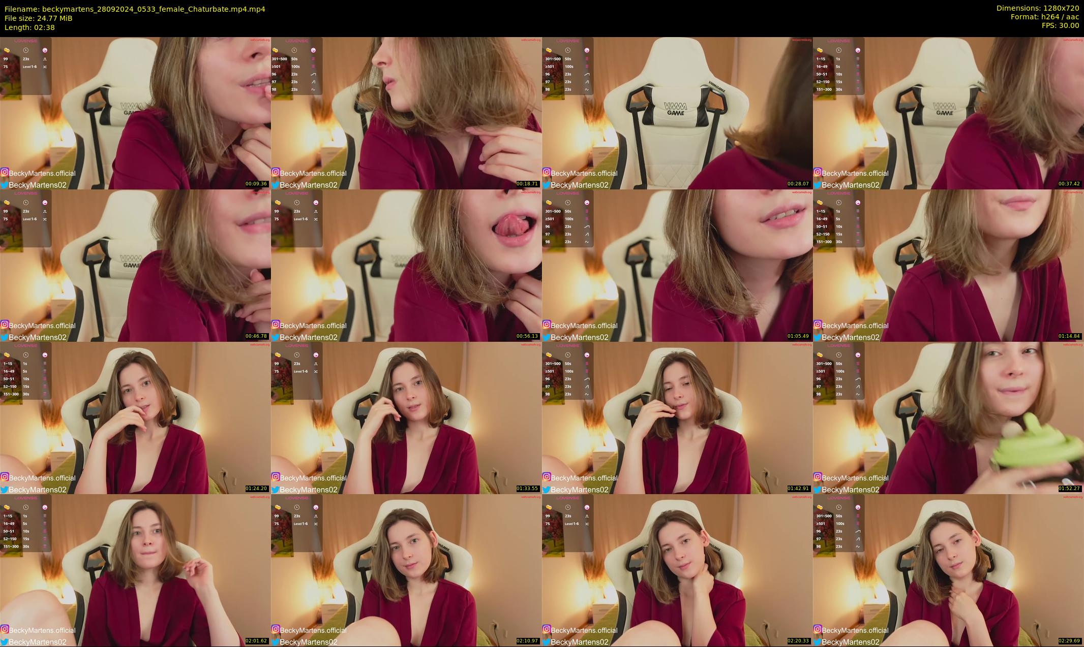 beckymartens — 3 minute Chaturbate female cam show recording, 720p, Sep 28, 2024