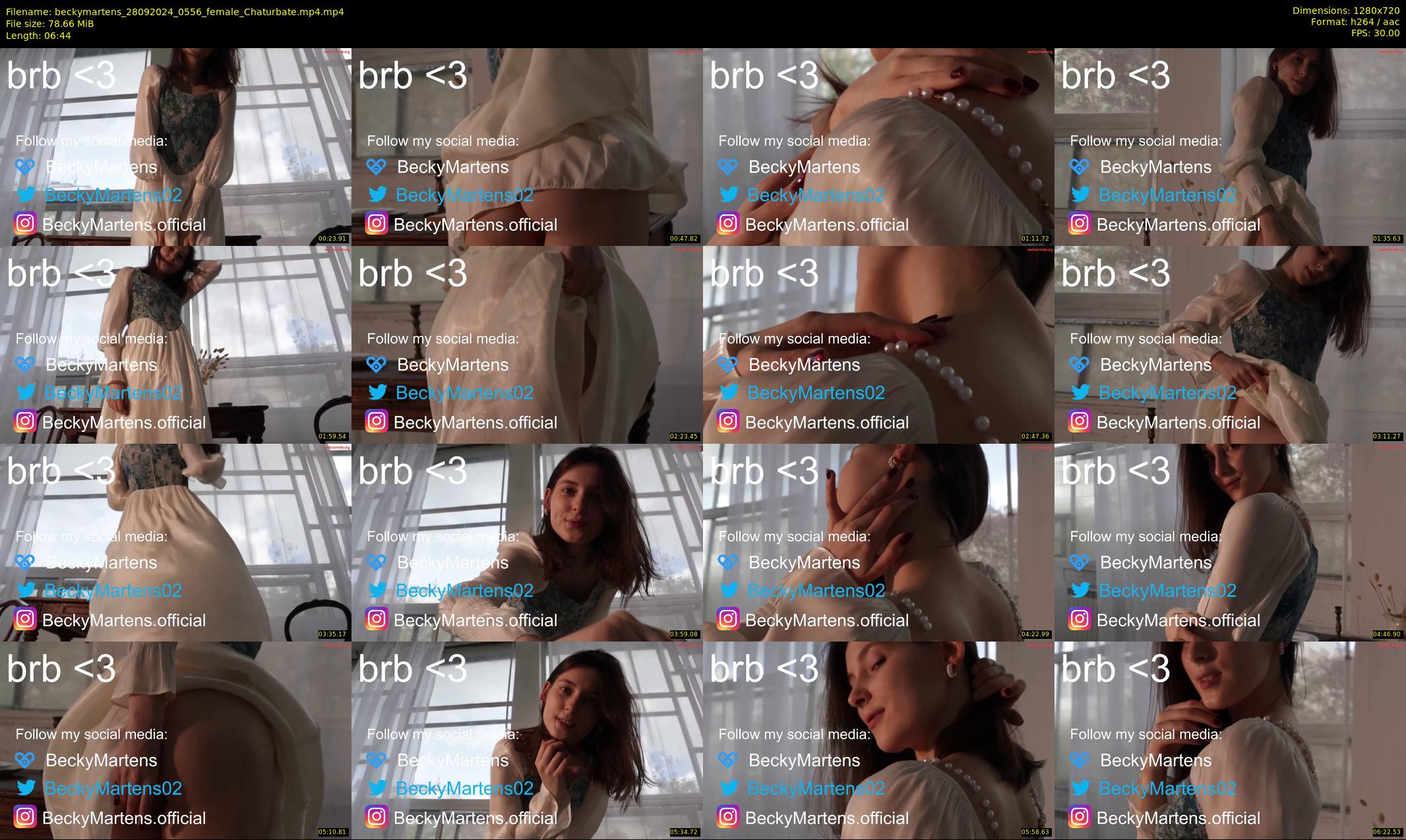 beckymartens — 7 minute Chaturbate female cam show recording, 720p, Sep 28, 2024
