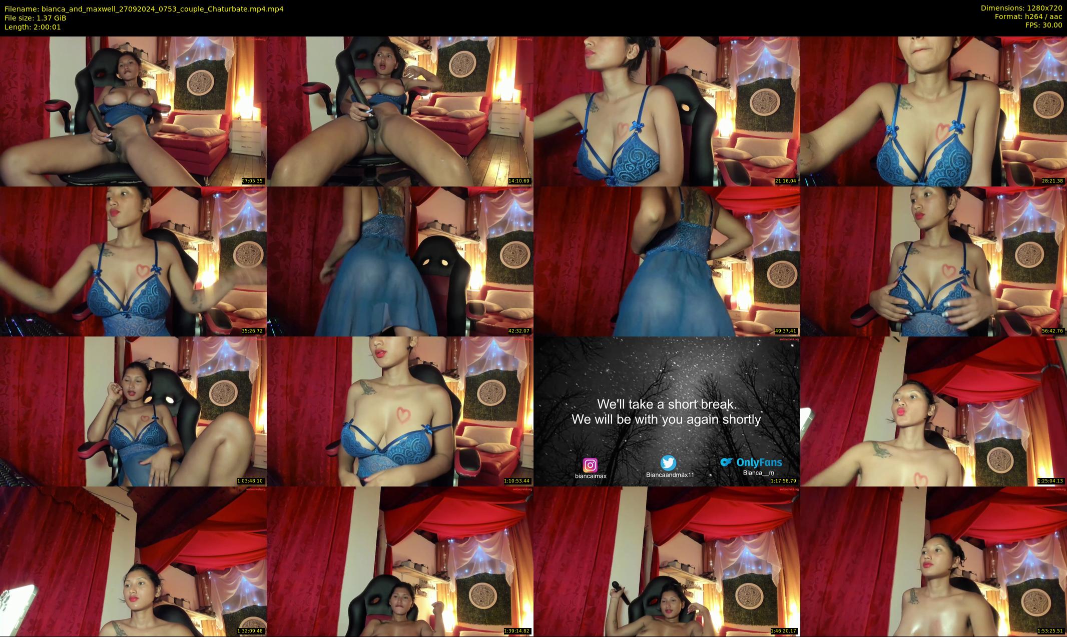 bianca_and_maxwell — 121 minute Chaturbate couple cam show recording, 720p, Sep 27, 2024