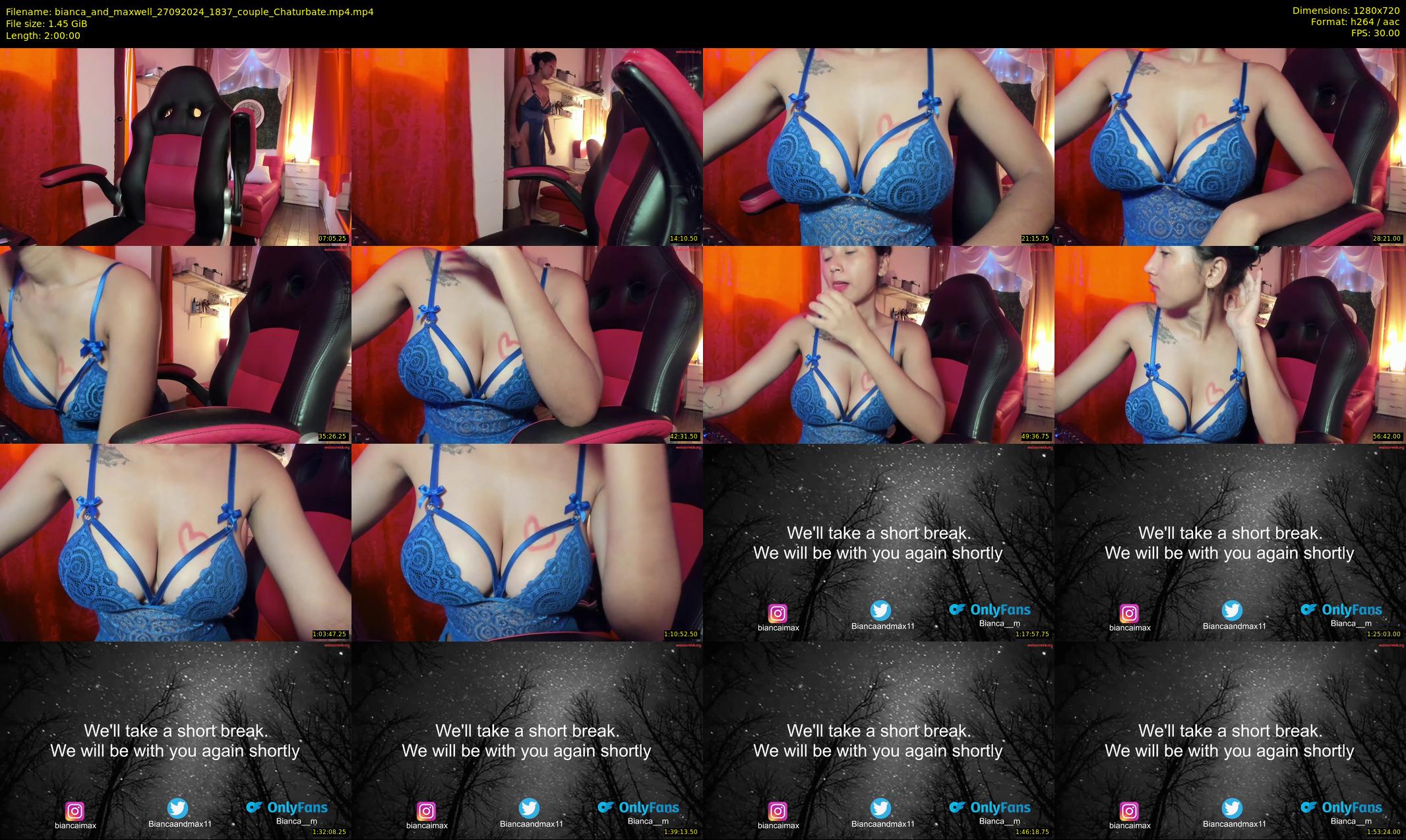 bianca_and_maxwell — 120 minute Chaturbate couple cam show recording, 720p, Sep 27, 2024