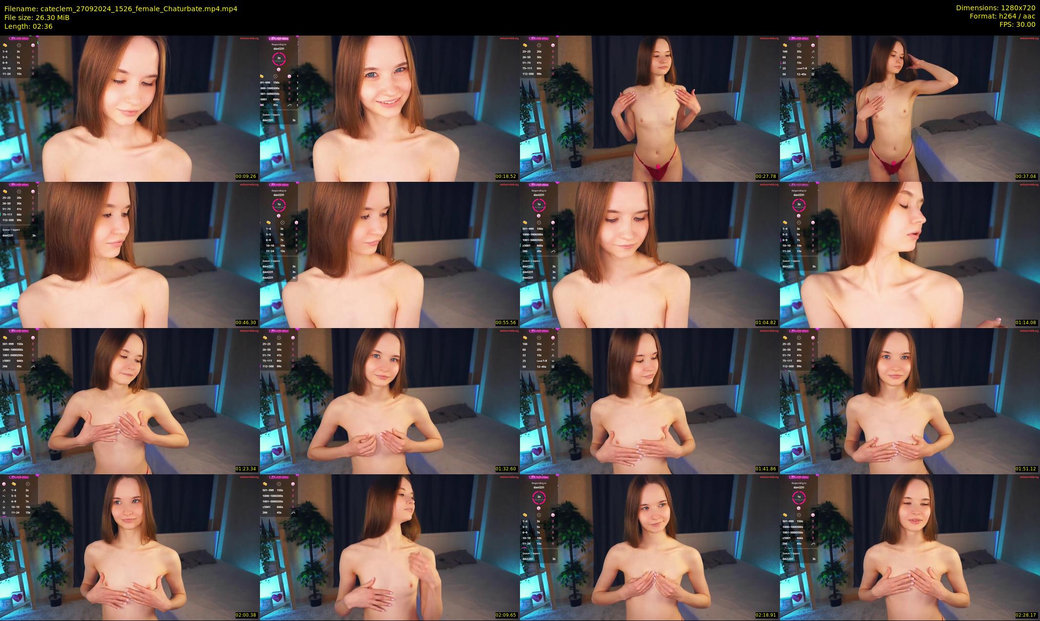 cateclem — 3 minute Chaturbate female cam show recording, 720p, Sep 27, 2024