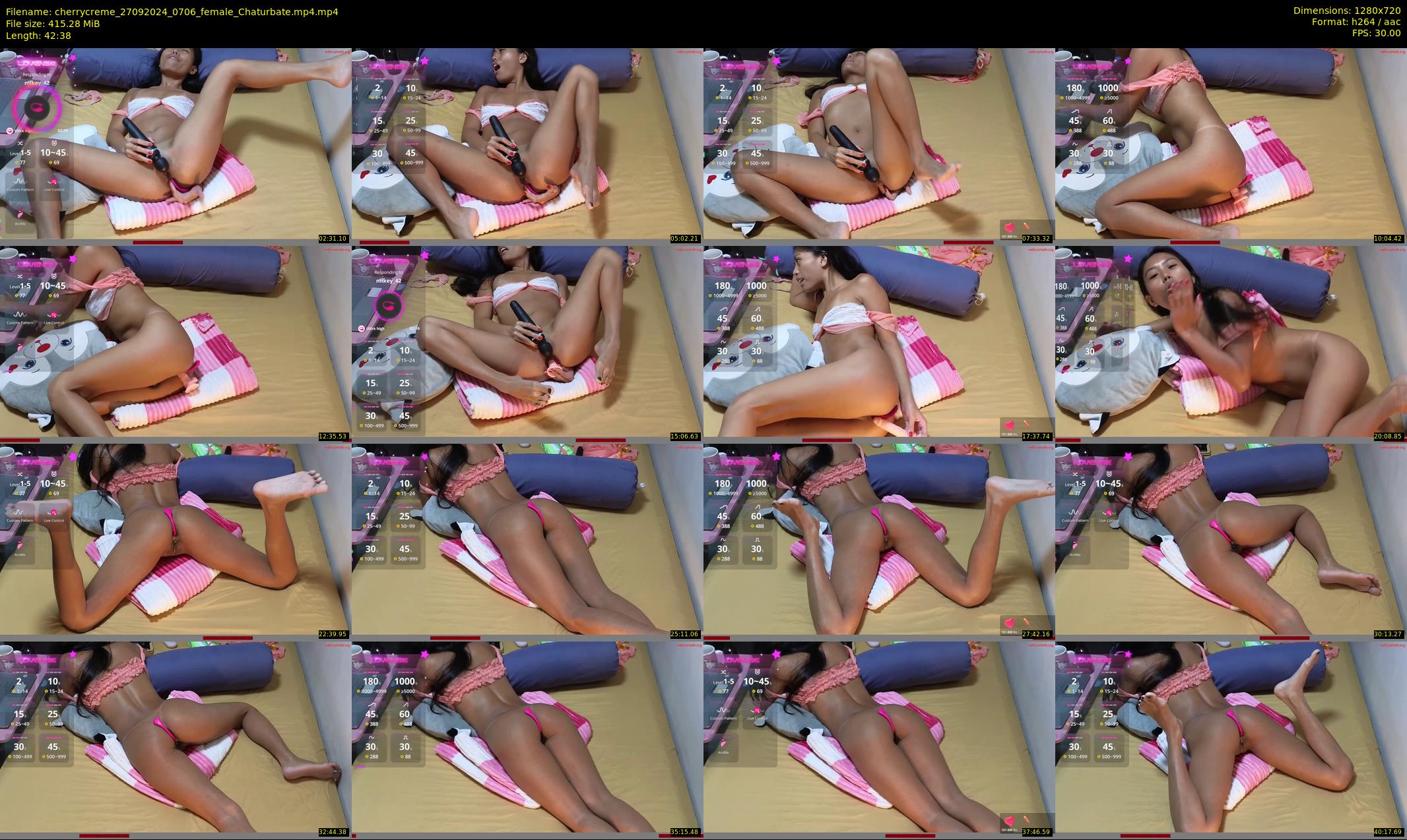 cherrycreme — 43 minute Chaturbate female cam show recording, 720p, Sep 27, 2024