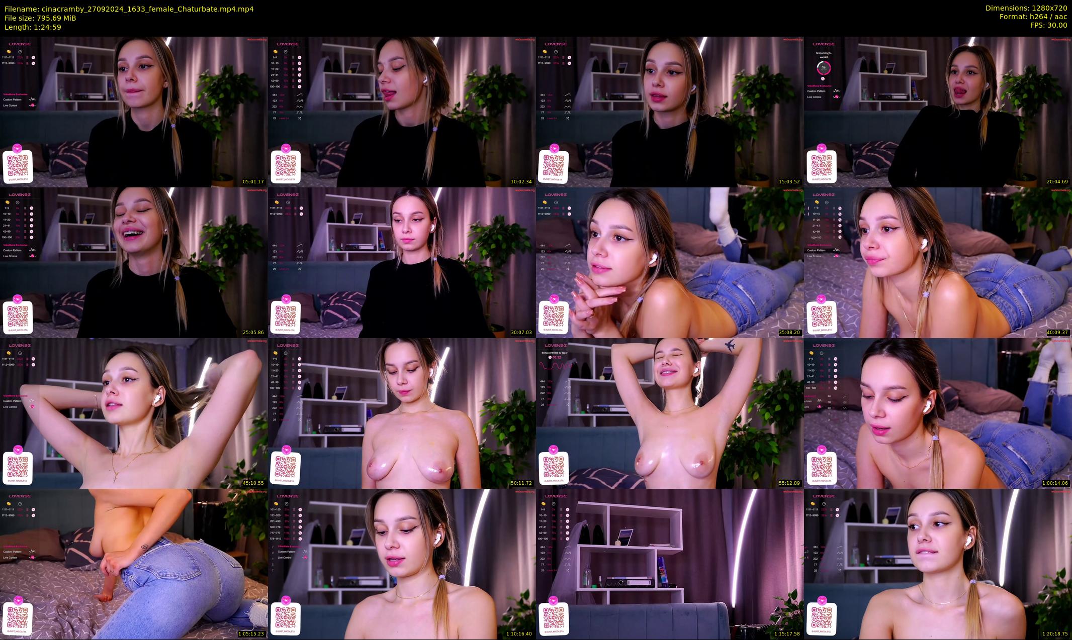cinacramby — 85 minute Chaturbate female cam show recording, 720p, Sep 27, 2024