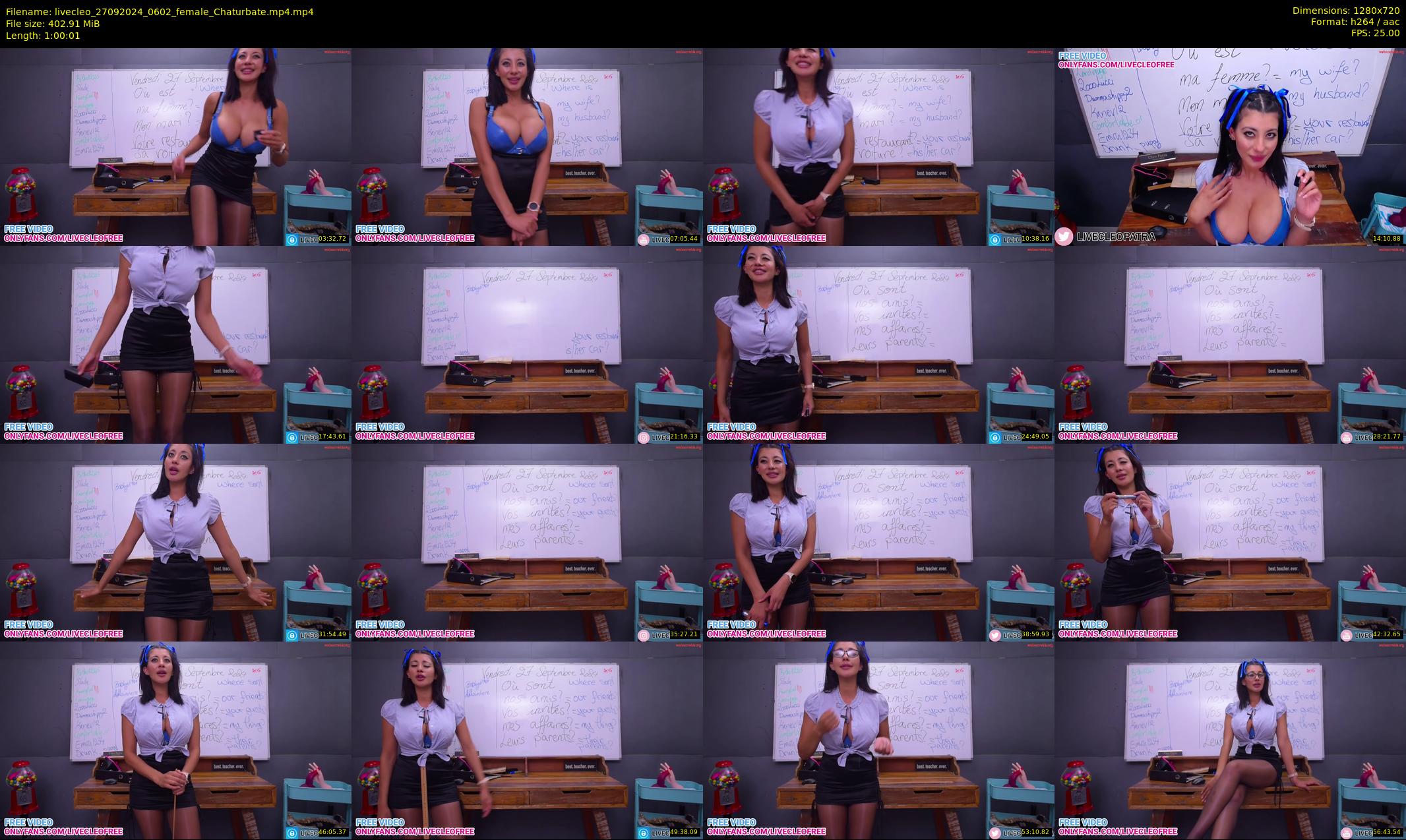 livecleo — 61 minute Chaturbate female cam show recording, 720p, Sep 27, 2024