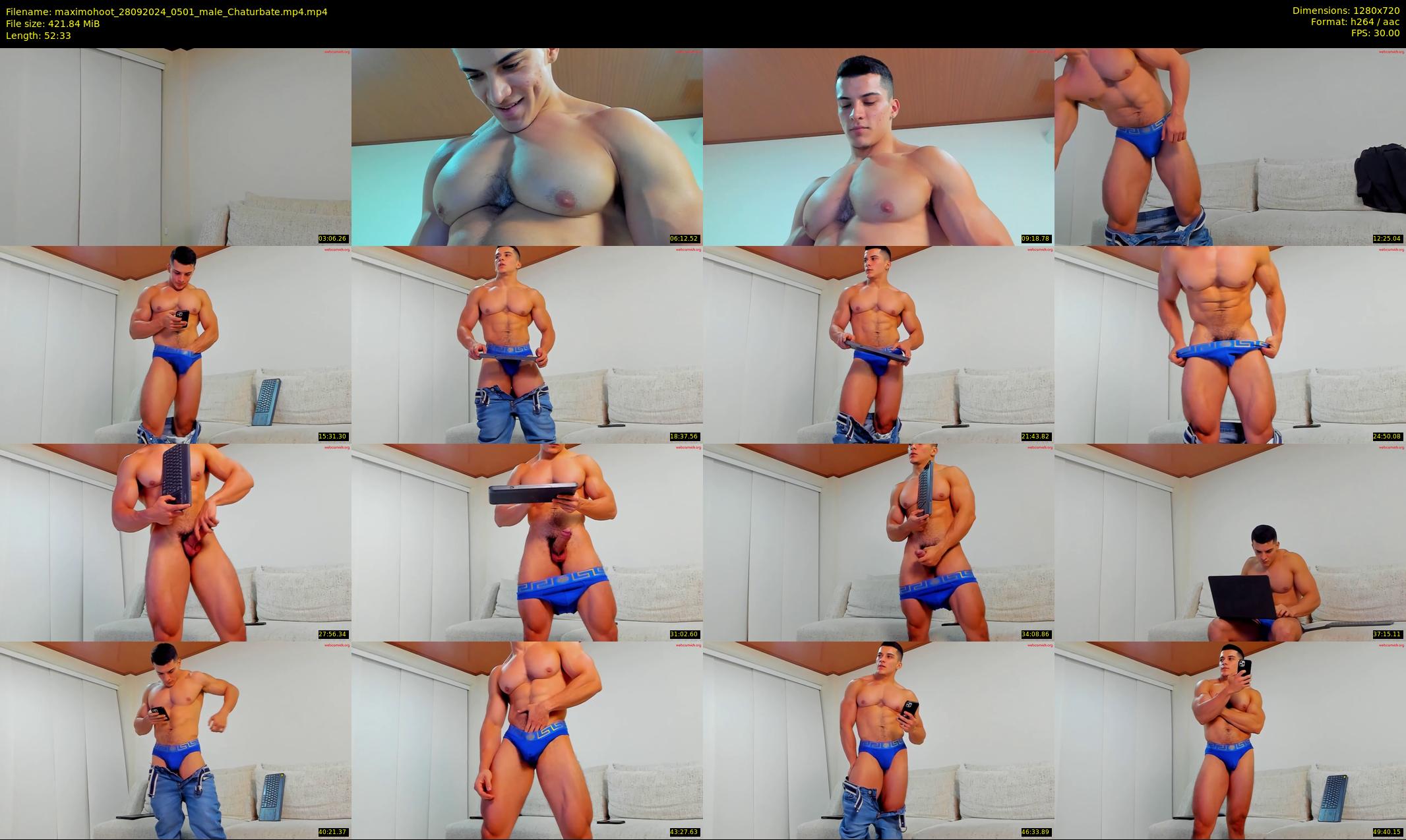 maximohoot — 53 minute Chaturbate male cam show recording, 720p, Sep 28, 2024