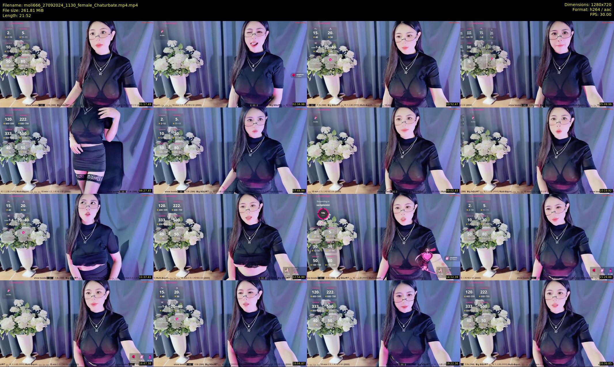 moli666 — 22 minute Chaturbate female cam show recording, 720p, Sep 27, 2024