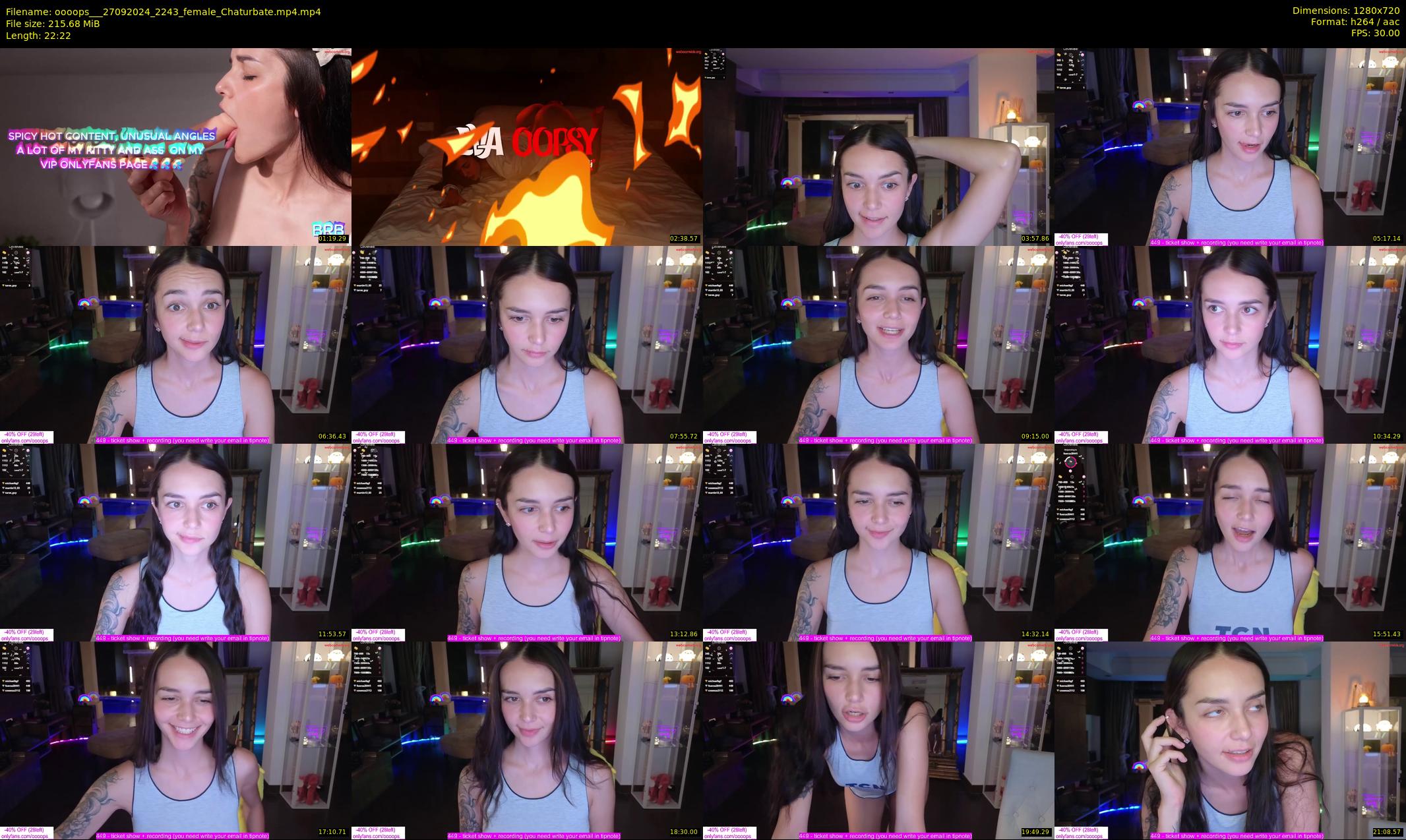 oooops__ — 23 minute Chaturbate female cam show recording, 720p, Sep 27, 2024