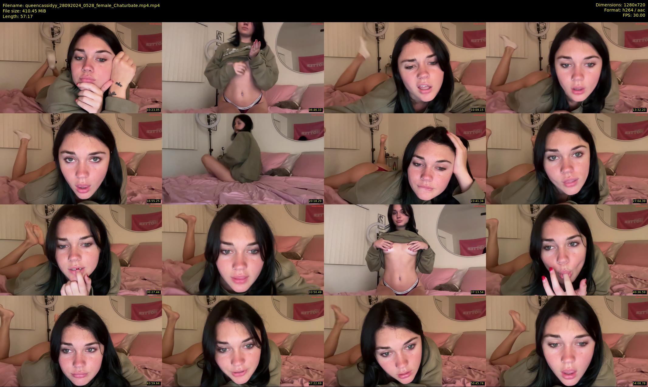 queencassidyy — 58 minute Chaturbate female cam show recording, 720p, Sep 28, 2024