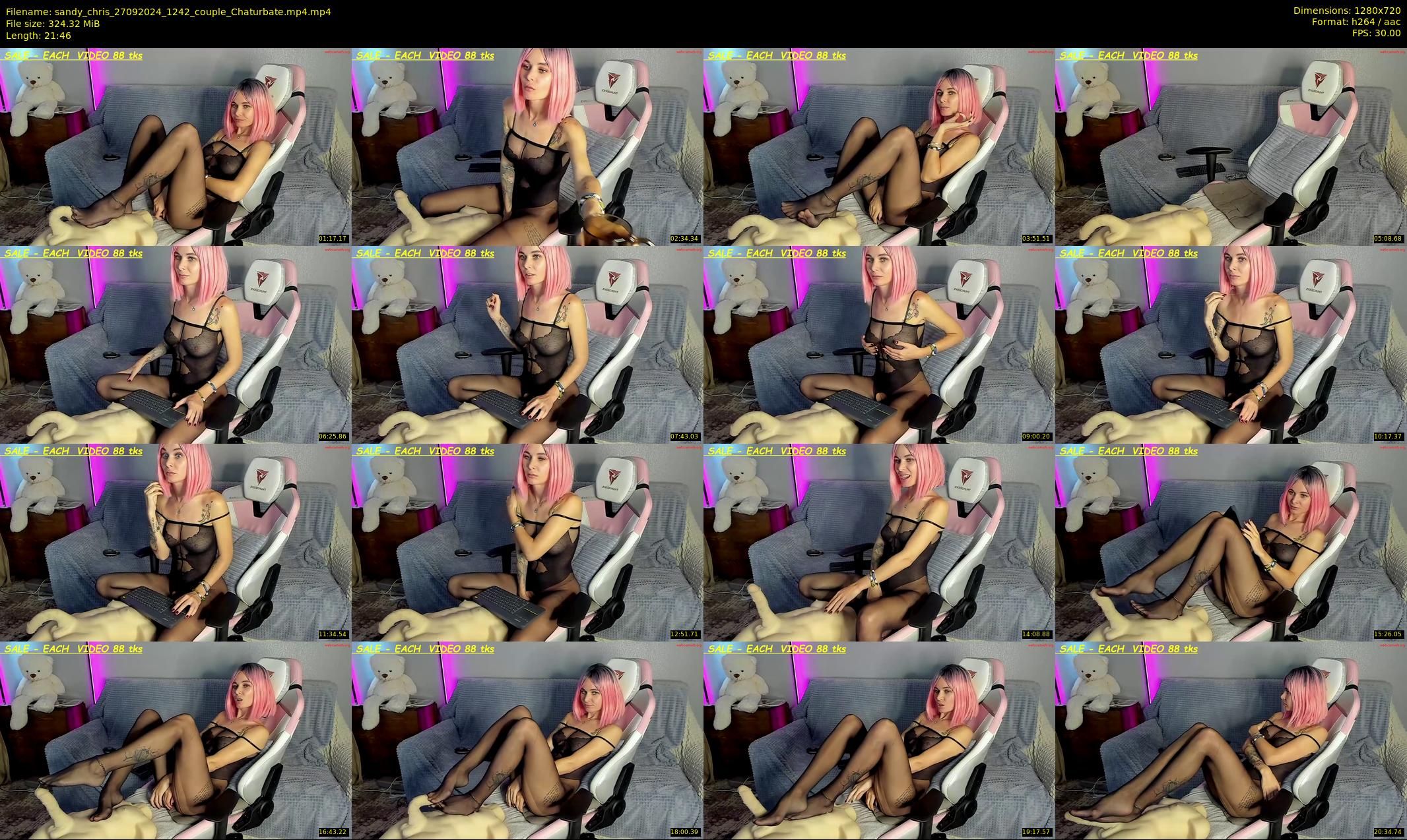 sandy_chris — 22 minute Chaturbate couple cam show recording, 720p, Sep 27, 2024