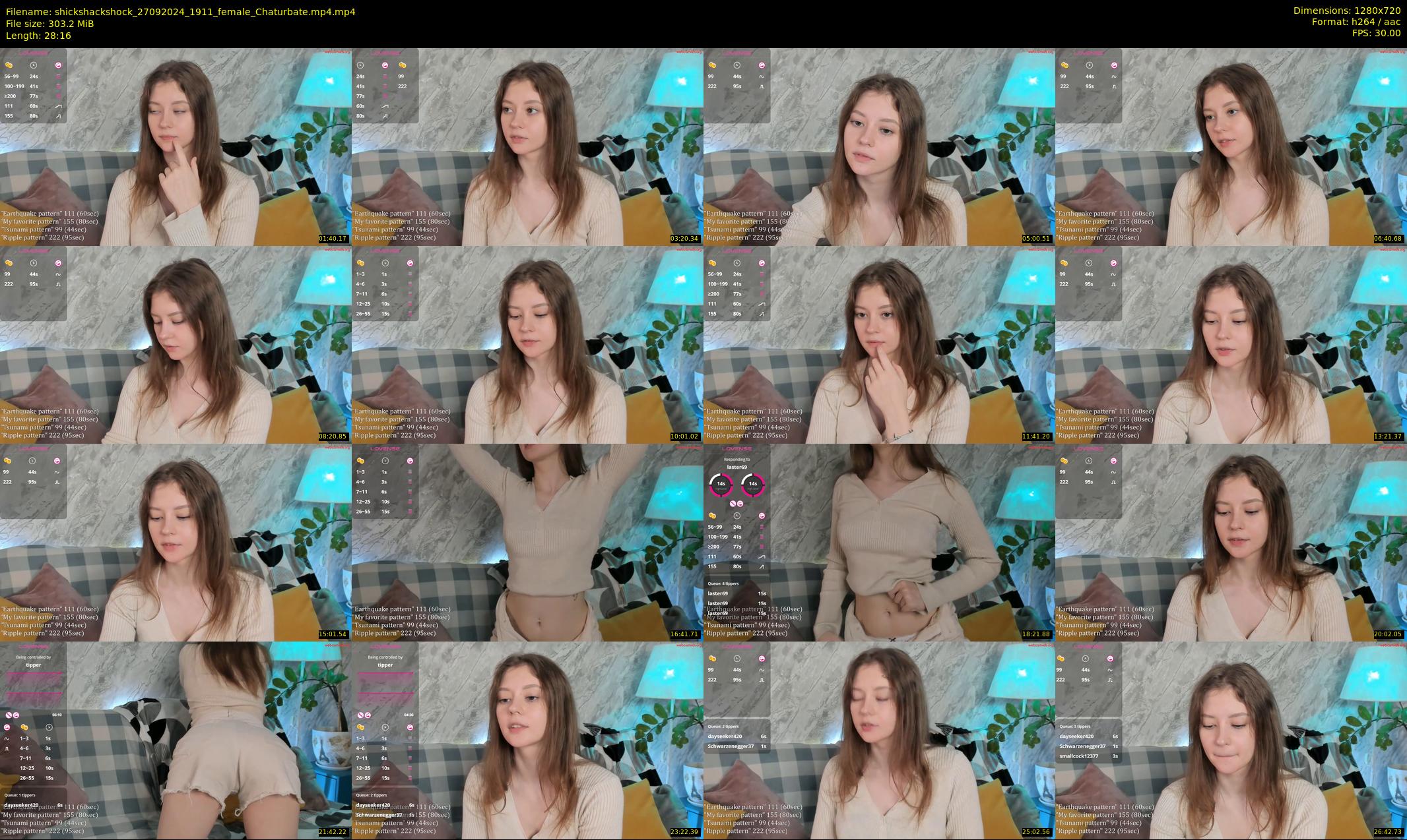 shickshackshock — 29 minute Chaturbate female cam show recording, 720p, Sep 27, 2024