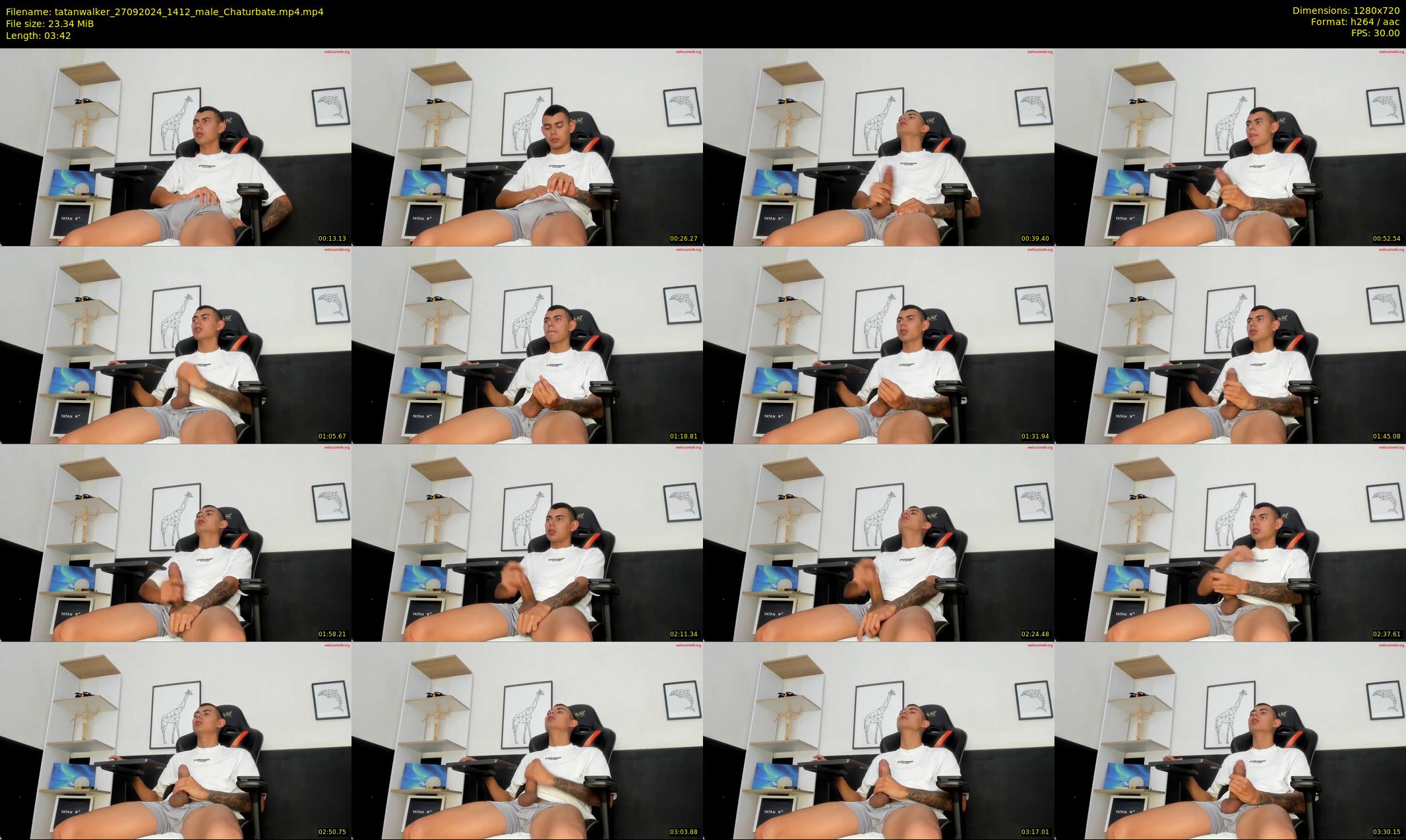 tatanwalker — 4 minute Chaturbate male cam show recording, 720p, Sep 27, 2024
