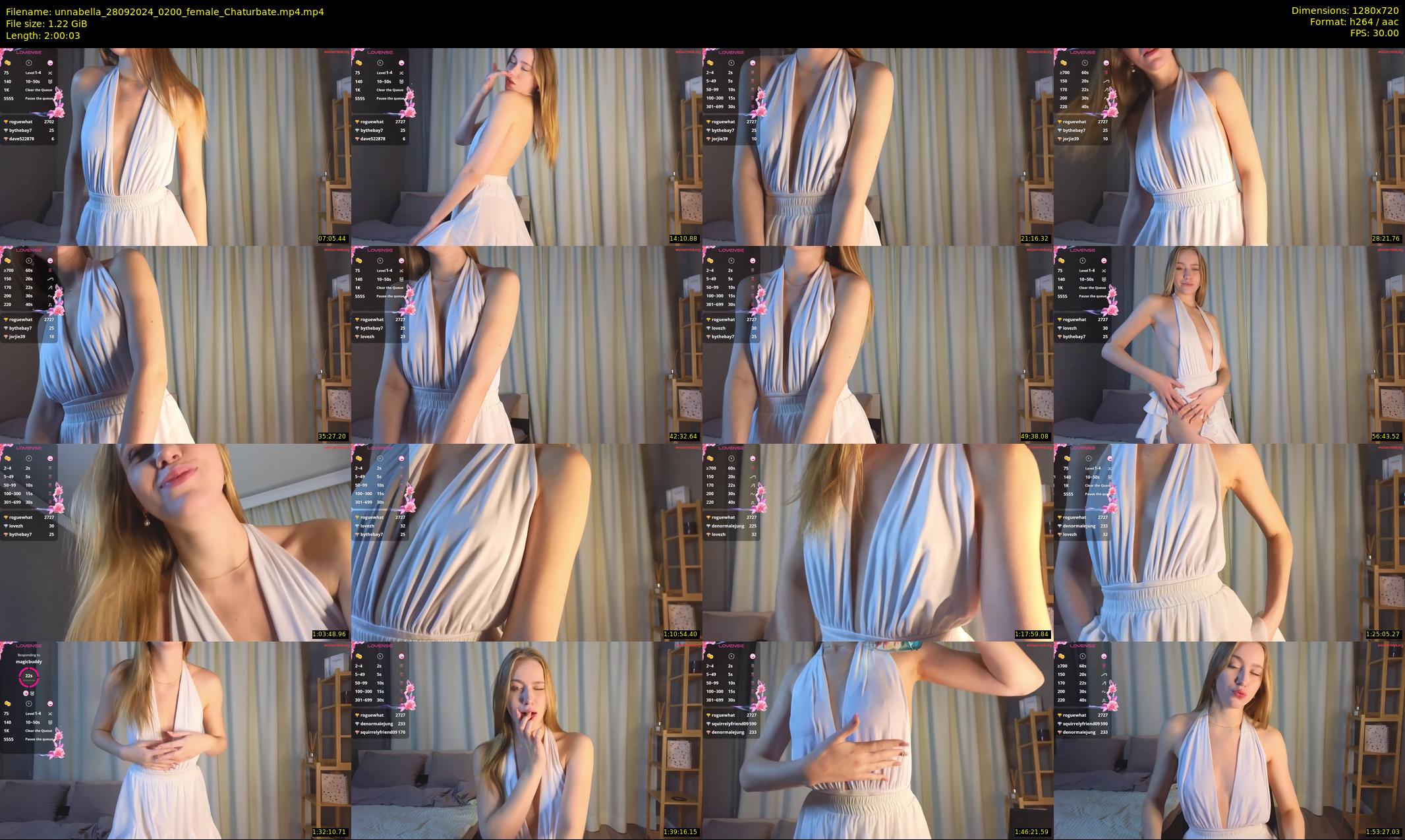 unnabella — 121 minute Chaturbate female cam show recording, 720p, Sep 28, 2024