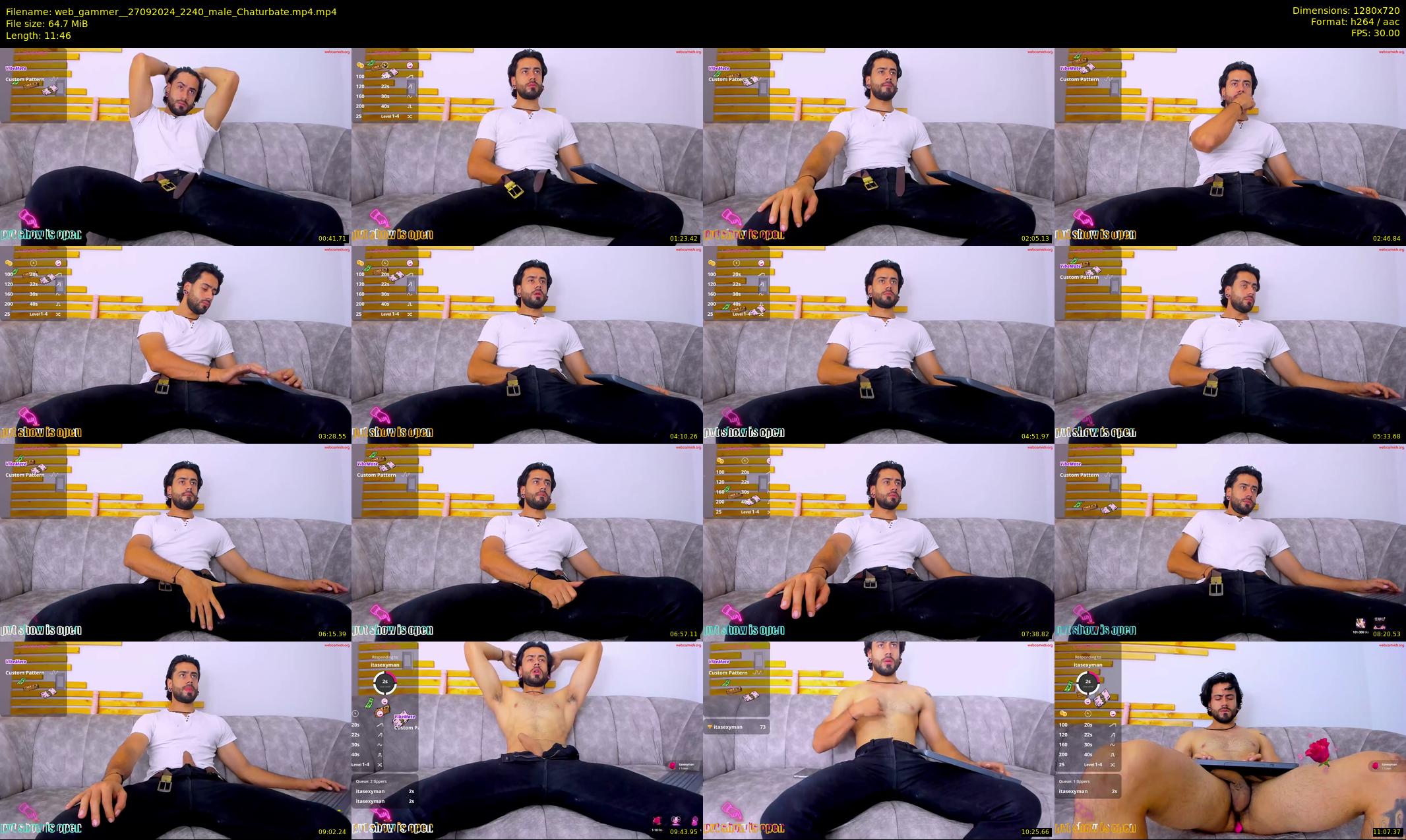 web_gammer_ — 12 minute Chaturbate male cam show recording, 720p, Sep 27, 2024