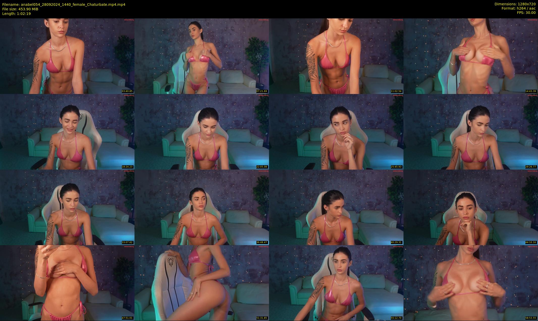 anabel054 — 63 minute Chaturbate female cam show recording, 720p, Sep 28, 2024