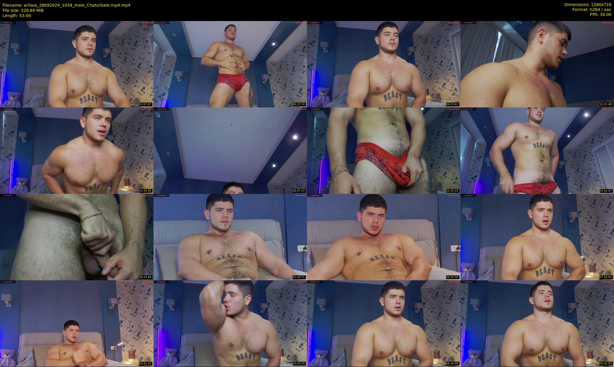 arilass — 53 minute Chaturbate male cam show recording, 720p, Sep 28, 2024