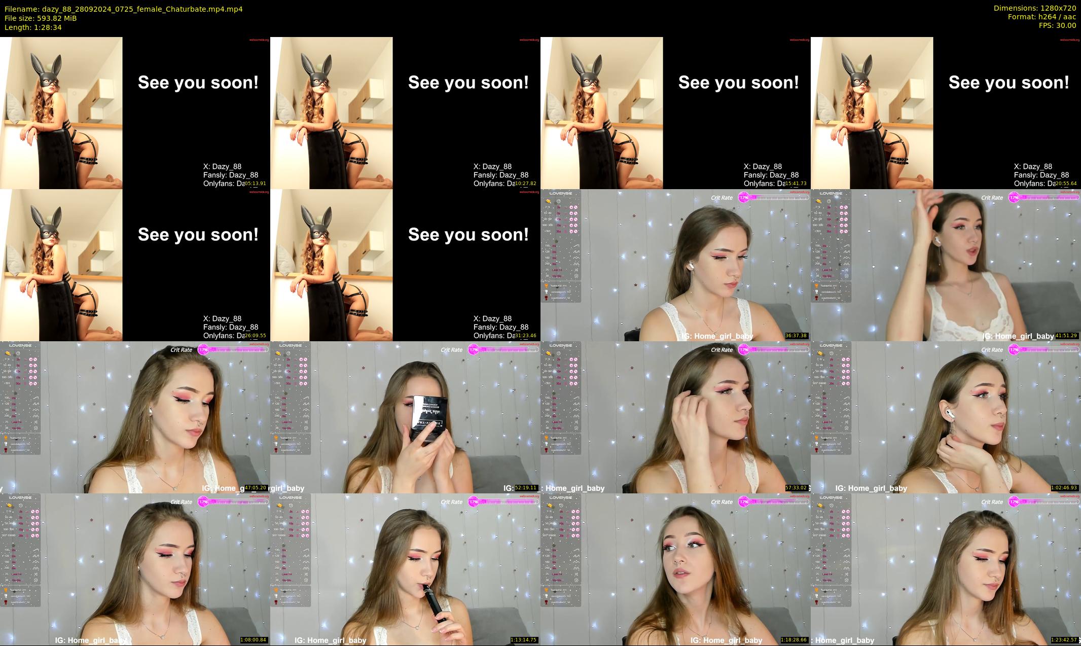 dazy_88 — 89 minute Chaturbate female cam show recording, 720p, Sep 28, 2024