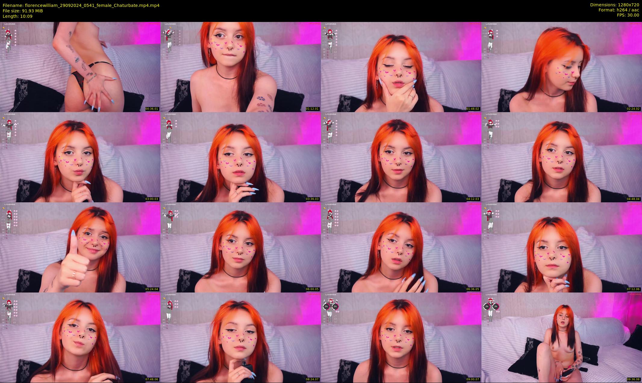 florencewilliam — 11 minute Chaturbate female cam show recording, 720p, Sep 29, 2024