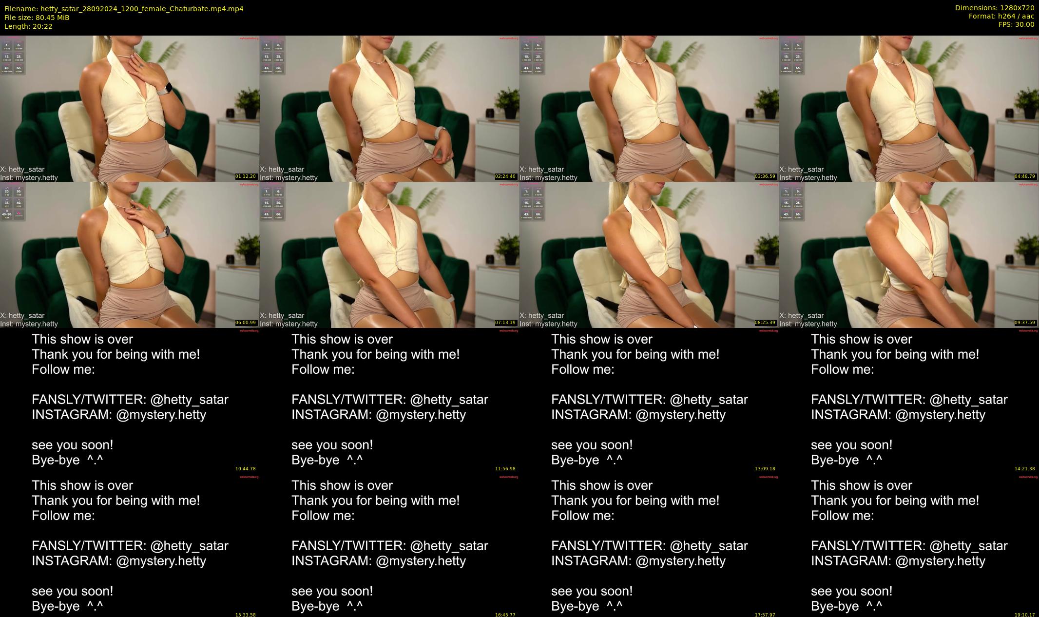 hetty_satar — 21 minute Chaturbate female cam show recording, 720p, Sep 28, 2024