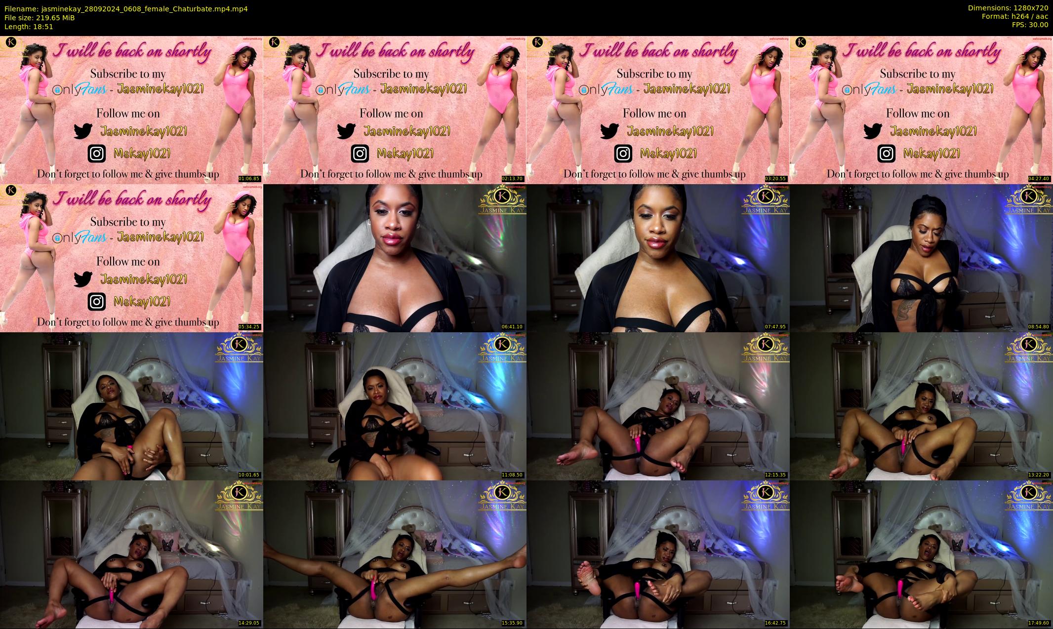 jasminekay — 19 minute Chaturbate female cam show recording, 720p, Sep 28, 2024