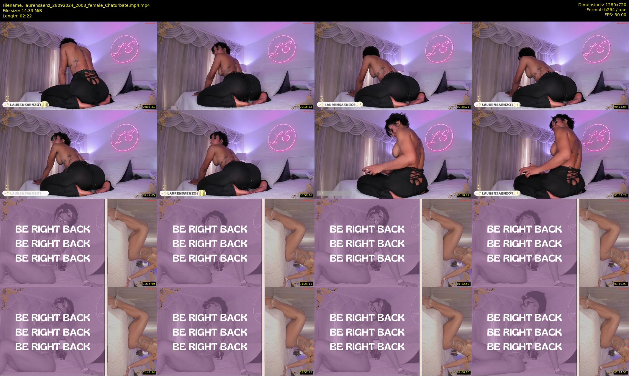 laurensaenz — 3 minute Chaturbate female cam show recording, 720p, Sep 28, 2024