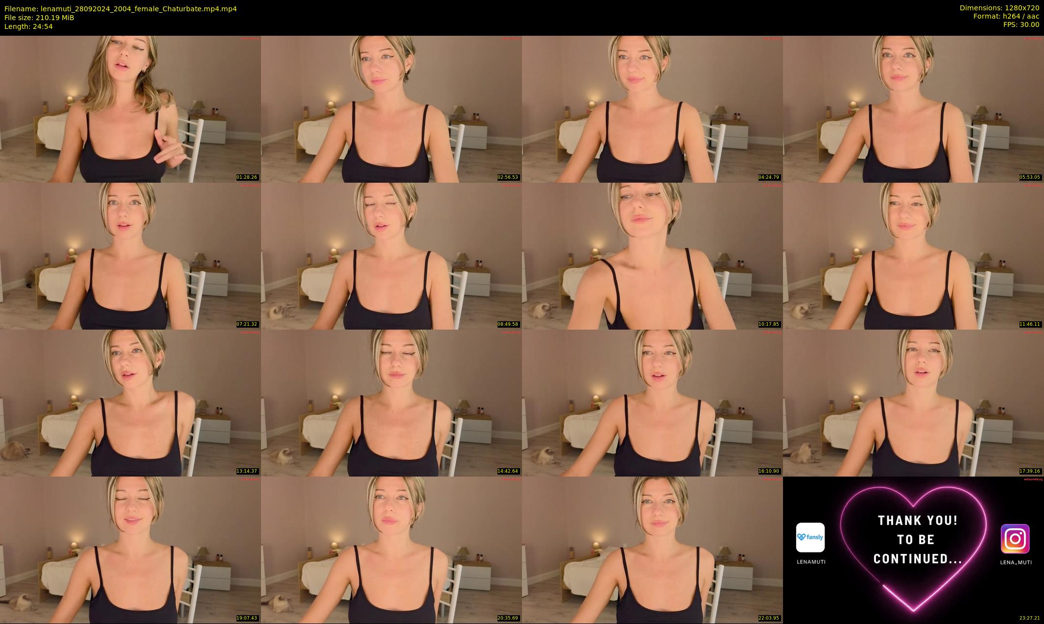 lenamuti — 25 minute Chaturbate female cam show recording, 720p, Sep 28, 2024