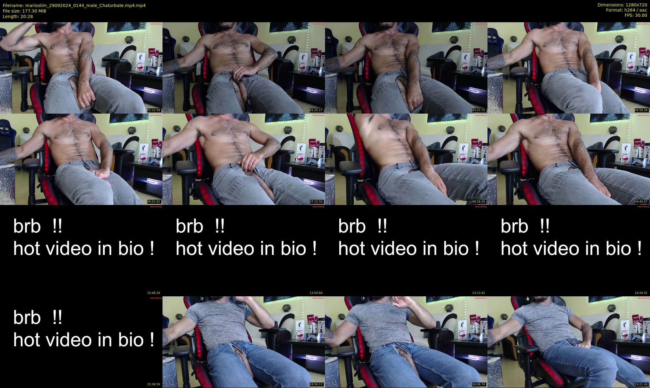 marioslim — 21 minute Chaturbate male cam show recording, 720p, Sep 29, 2024