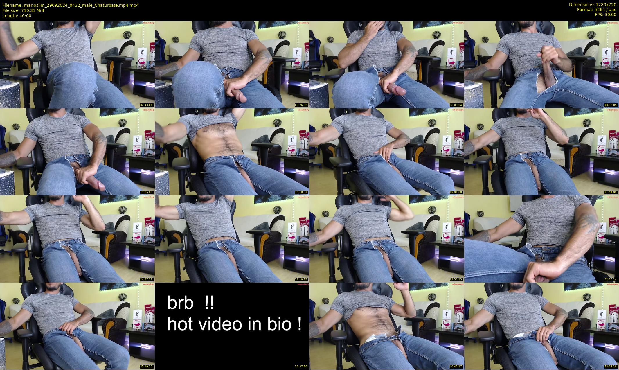 marioslim — 46 minute Chaturbate male cam show recording, 720p, Sep 29, 2024