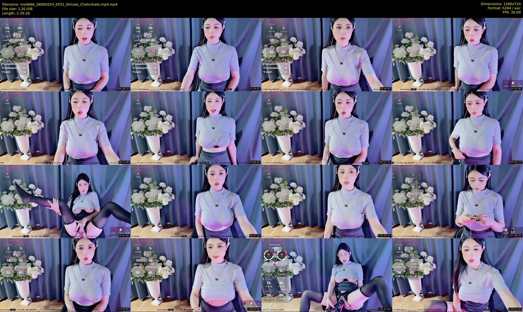 moli666 — 96 minute Chaturbate female cam show recording, 720p, Sep 28, 2024
