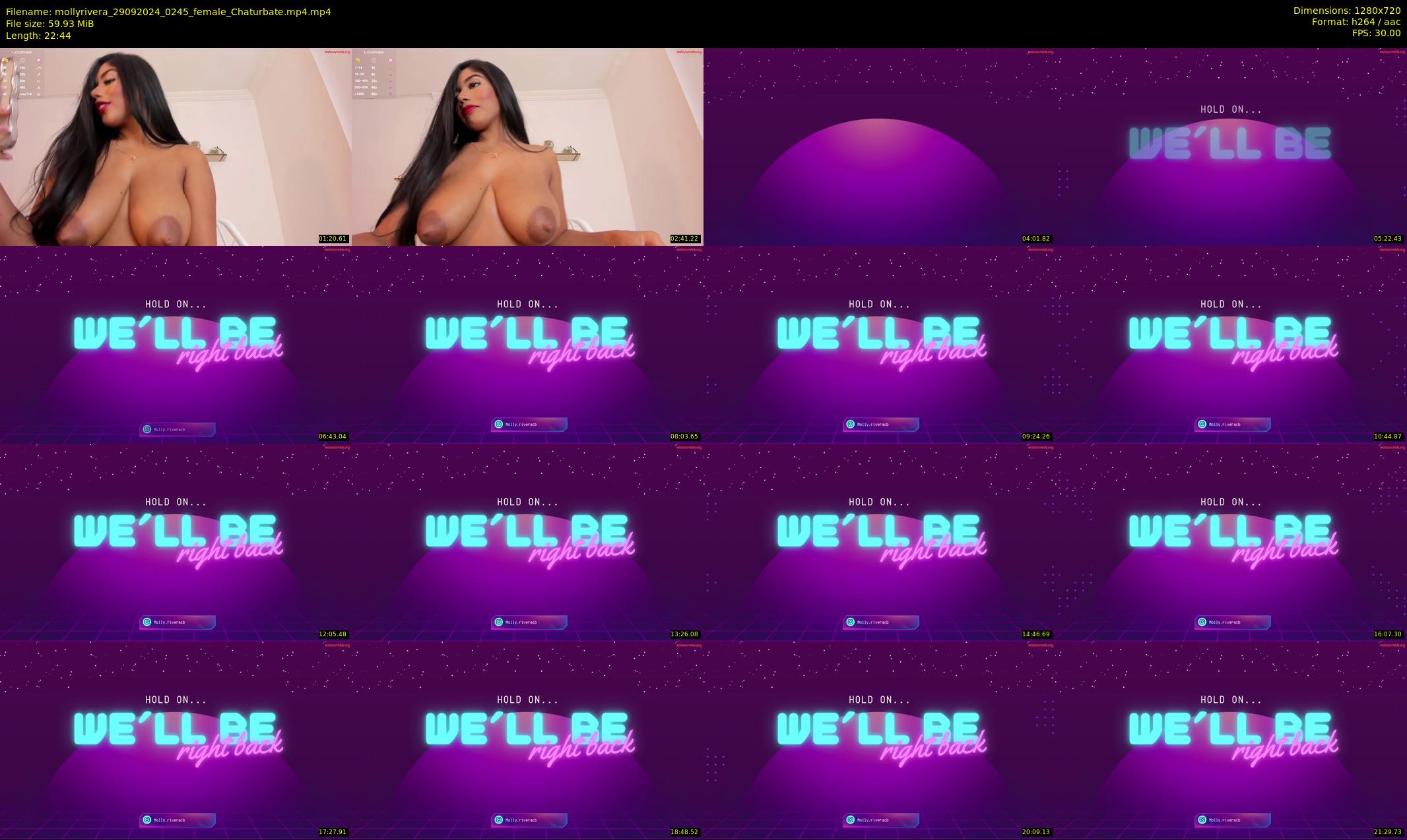 mollyrivera — 23 minute Chaturbate female cam show recording, 720p, Sep 29, 2024