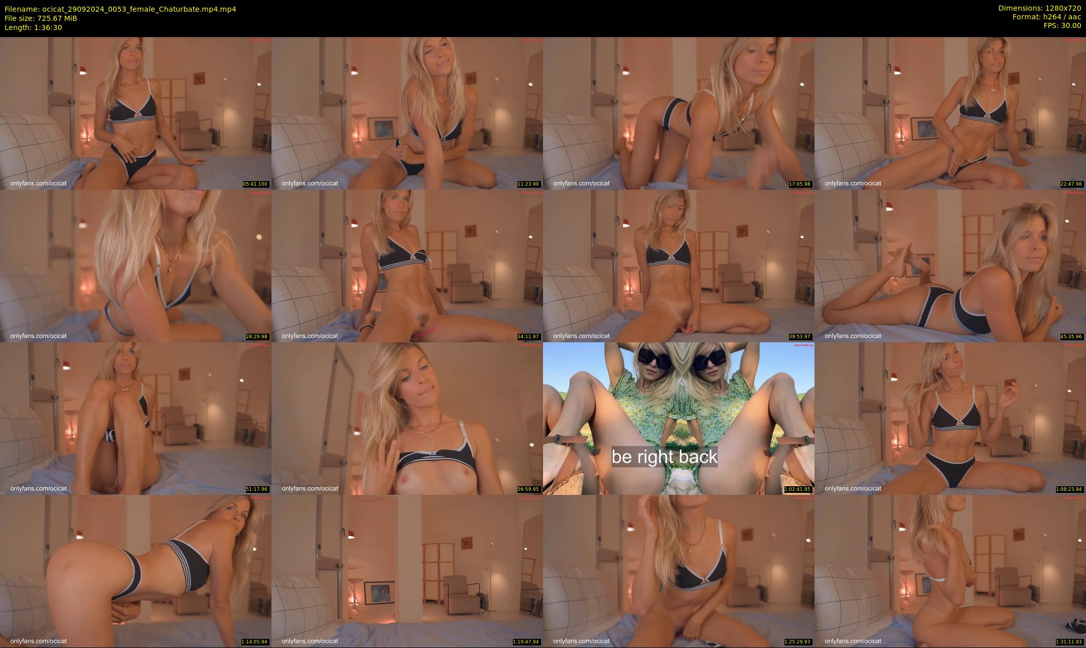 ocicat — 97 minute Chaturbate female cam show recording, 720p, Sep 29, 2024