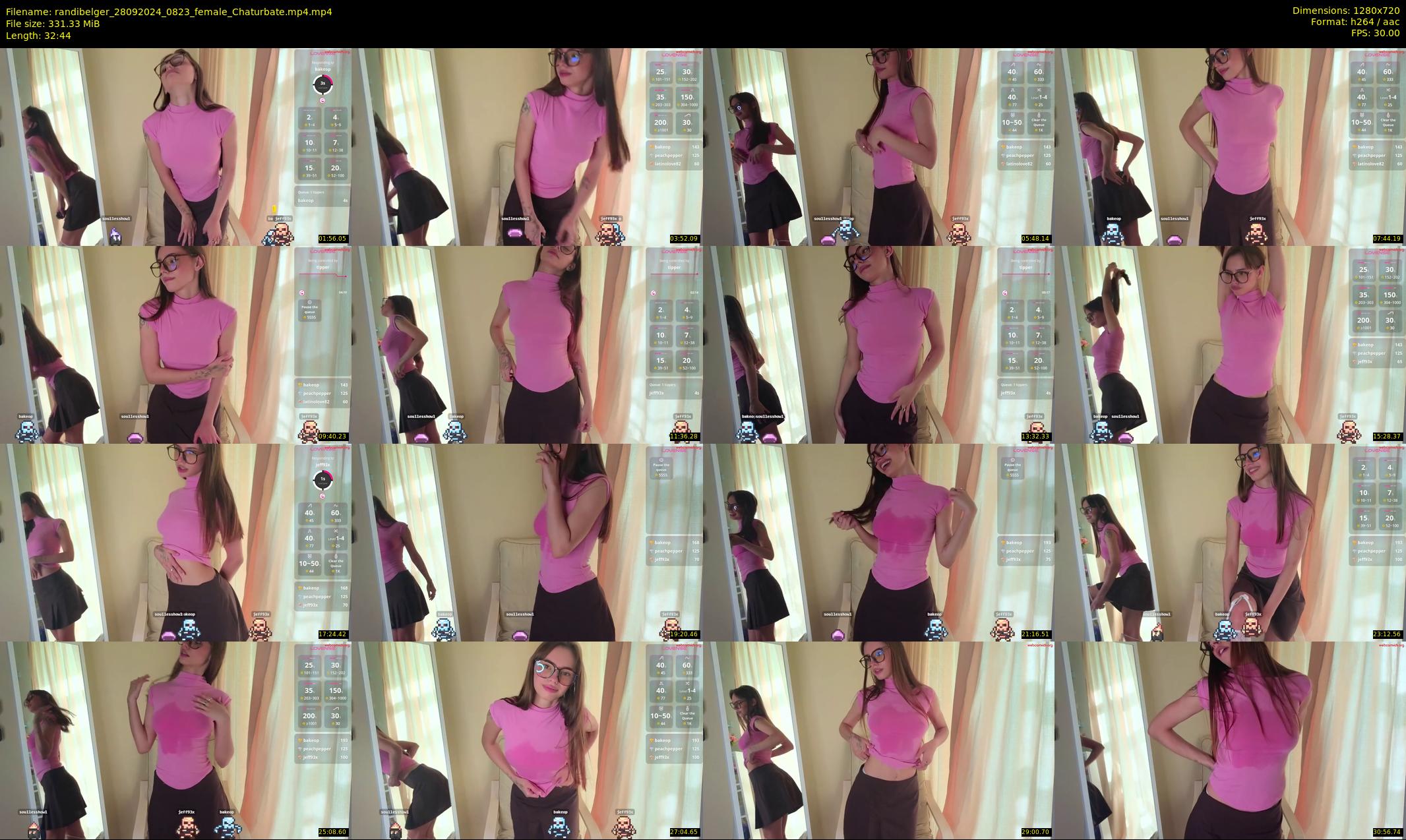 randibelger — 33 minute Chaturbate female cam show recording, 720p, Sep 28, 2024