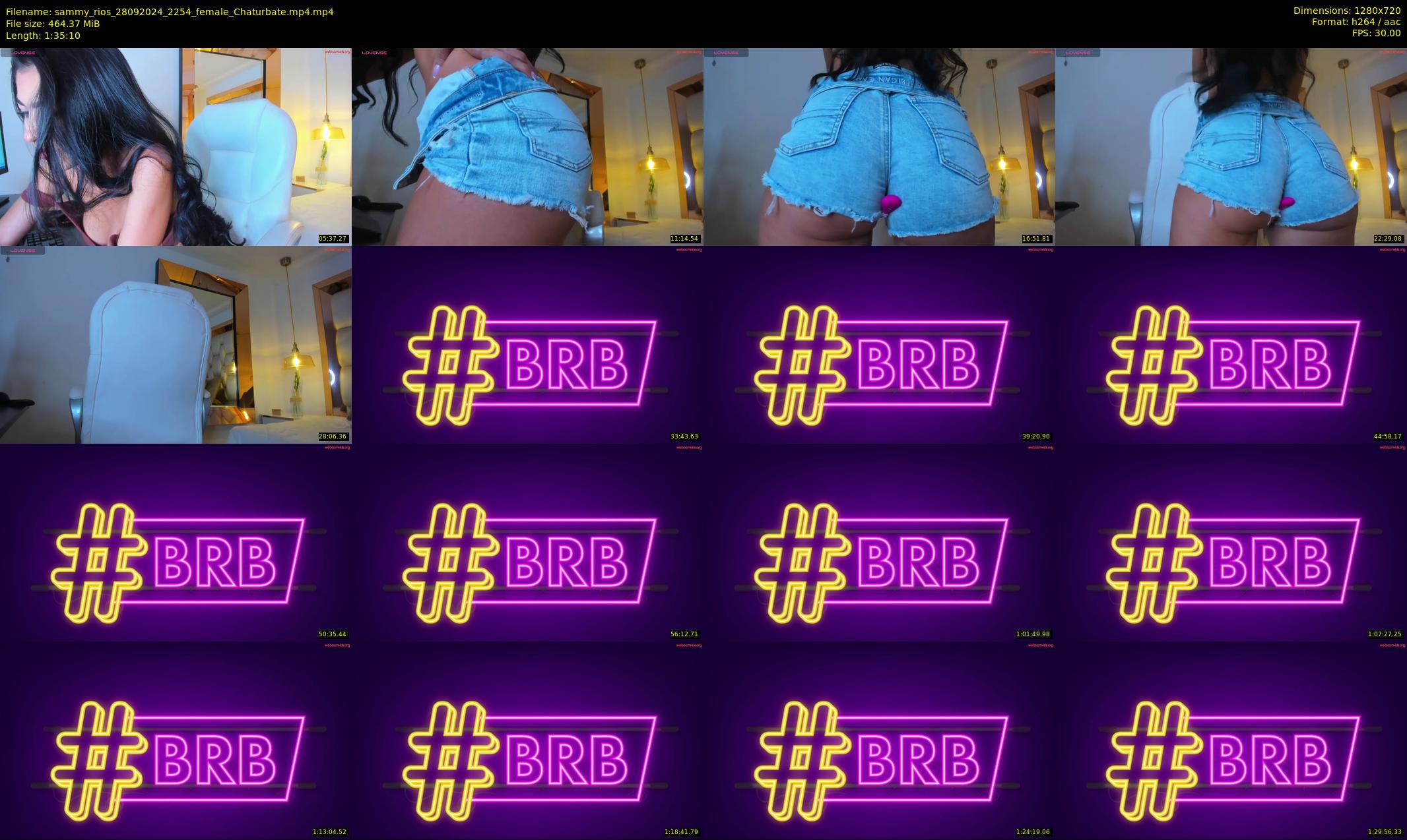 sammy_rios — 96 minute Chaturbate female cam show recording, 720p, Sep 28, 2024