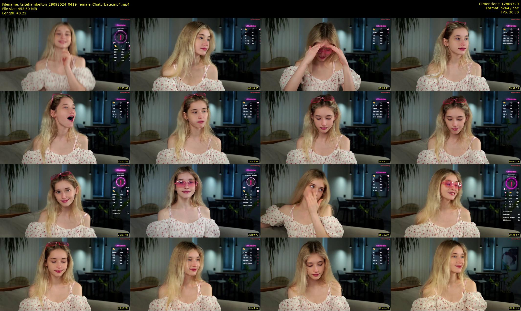 taitehambelton — 41 minute Chaturbate female cam show recording, 720p, Sep 29, 2024