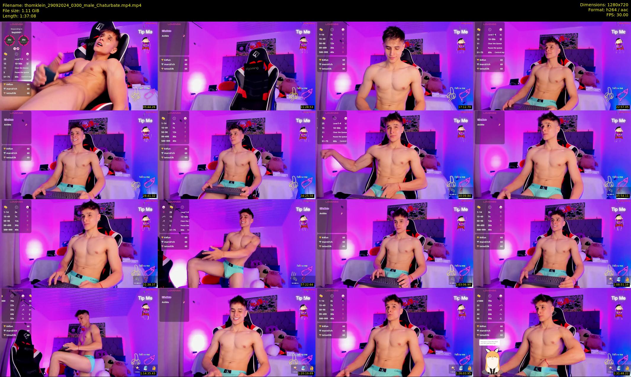 thomklein — 98 minute Chaturbate male cam show recording, 720p, Sep 29, 2024