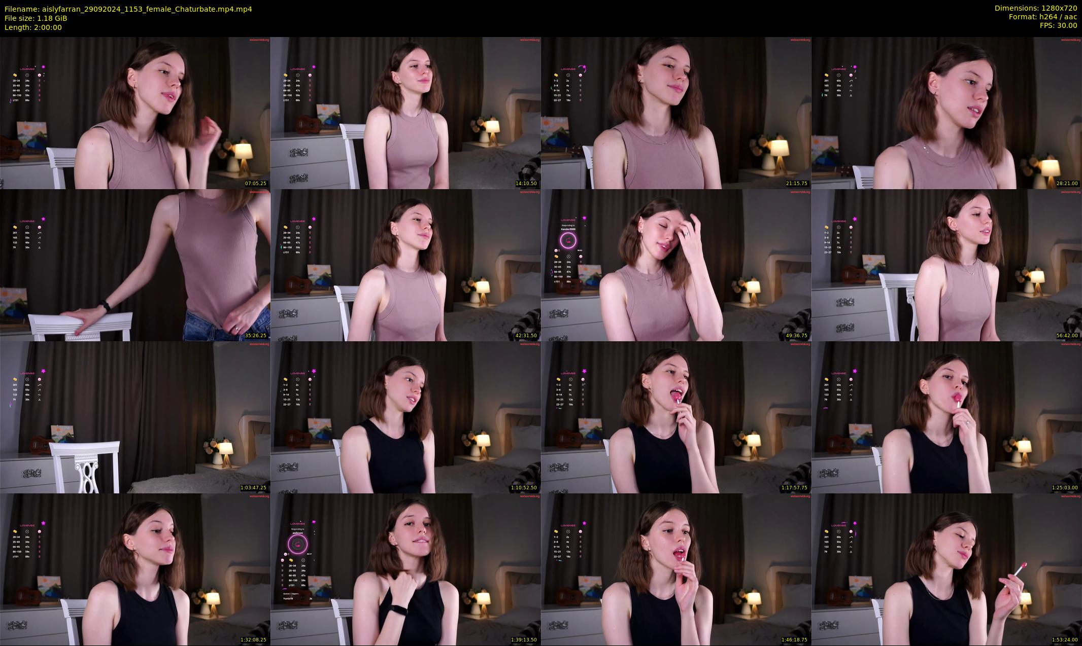 aislyfarran — 120 minute Chaturbate female cam show recording, 720p, Sep 29, 2024