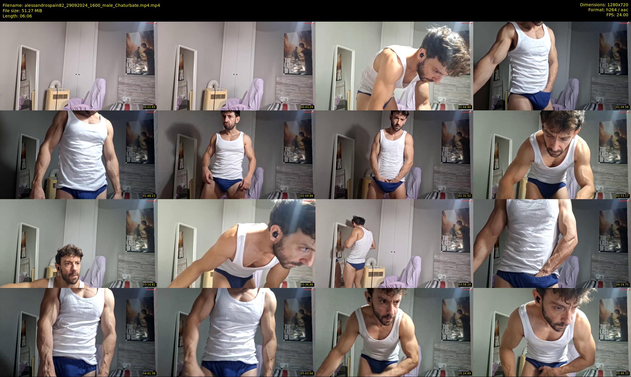 alessandrospain82 — 7 minute Chaturbate male cam show recording, 720p, Sep 29, 2024