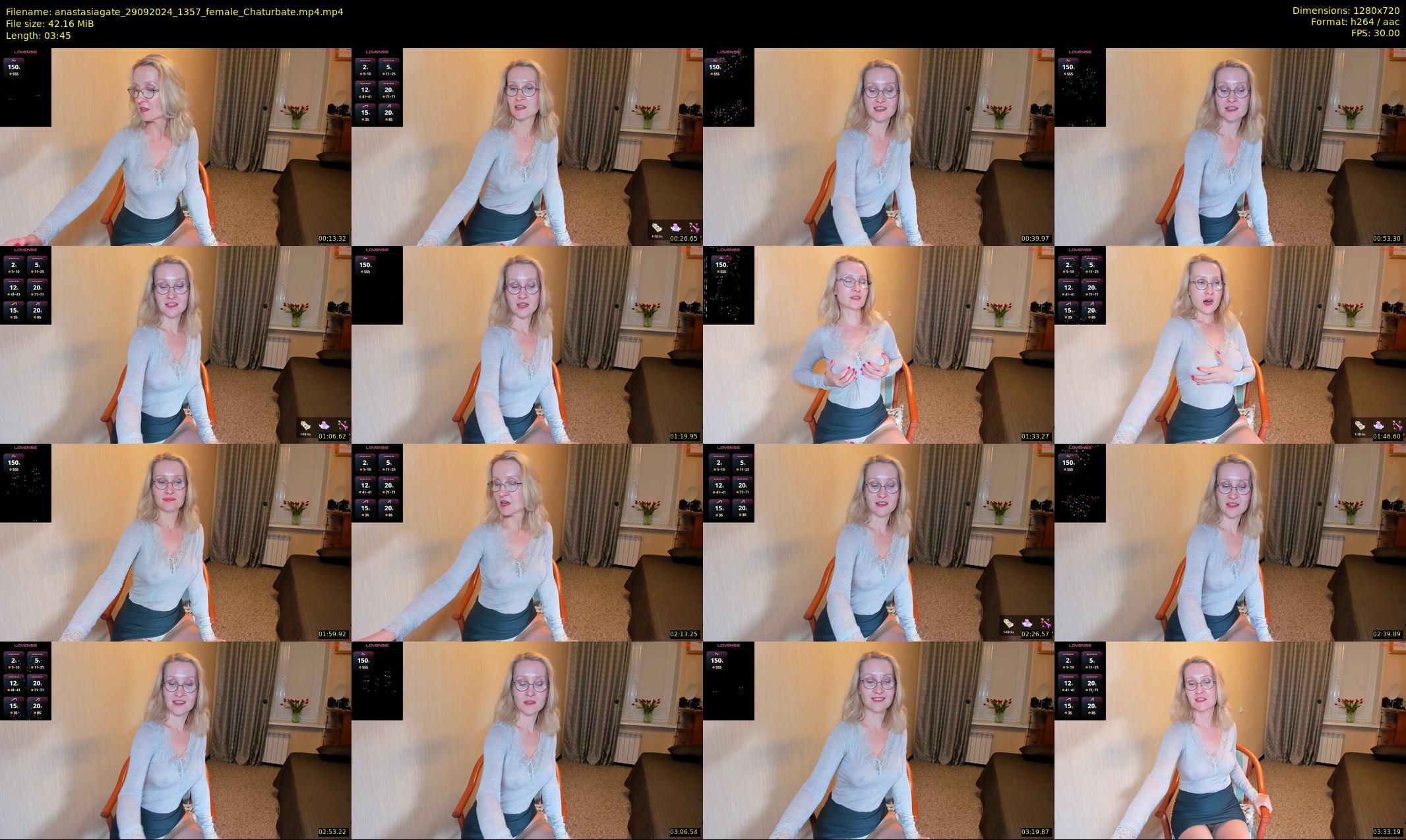 anastasiagate — 4 minute Chaturbate female cam show recording, 720p, Sep 29, 2024