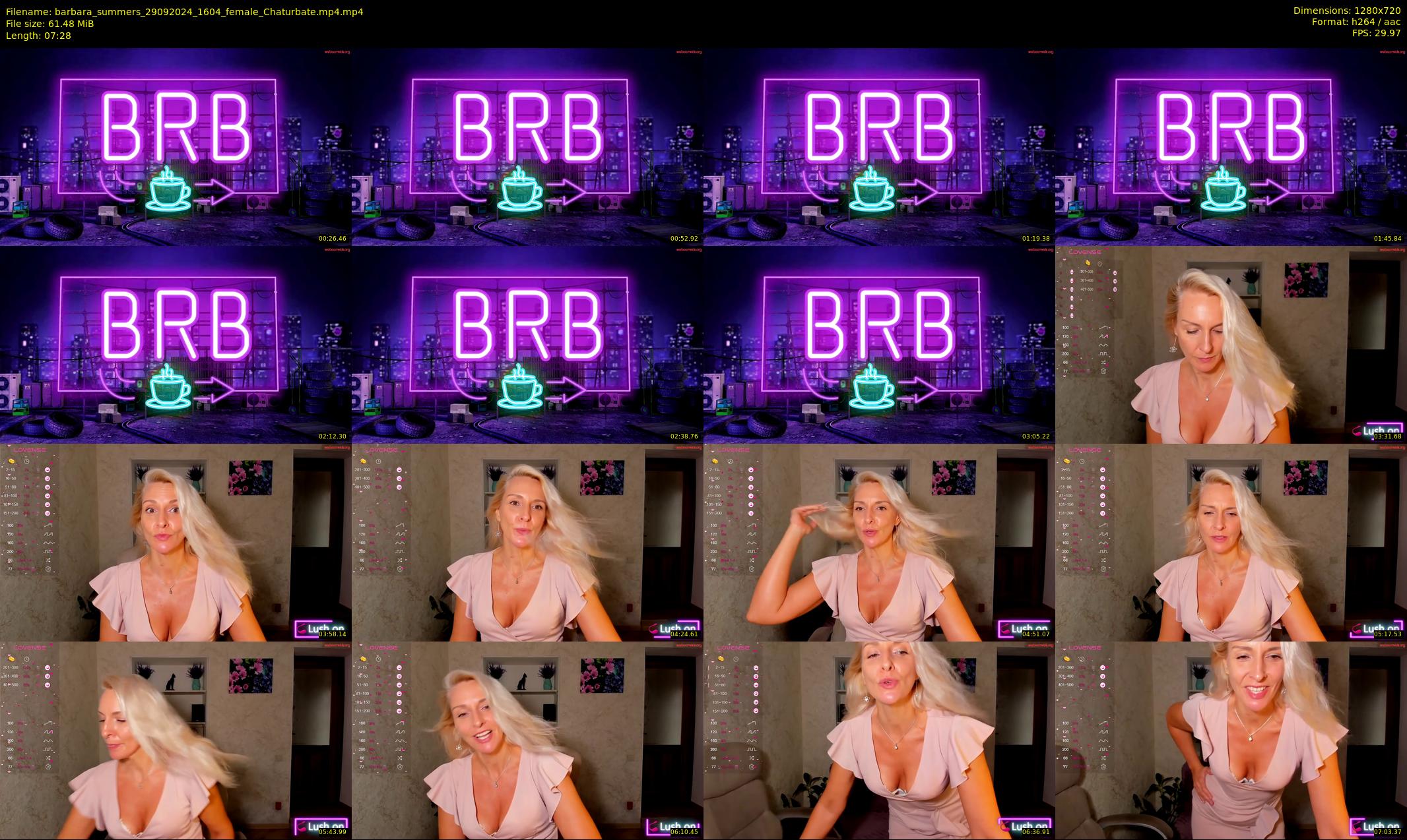 barbara_summers — 8 minute Chaturbate female cam show recording, 720p, Sep 29, 2024