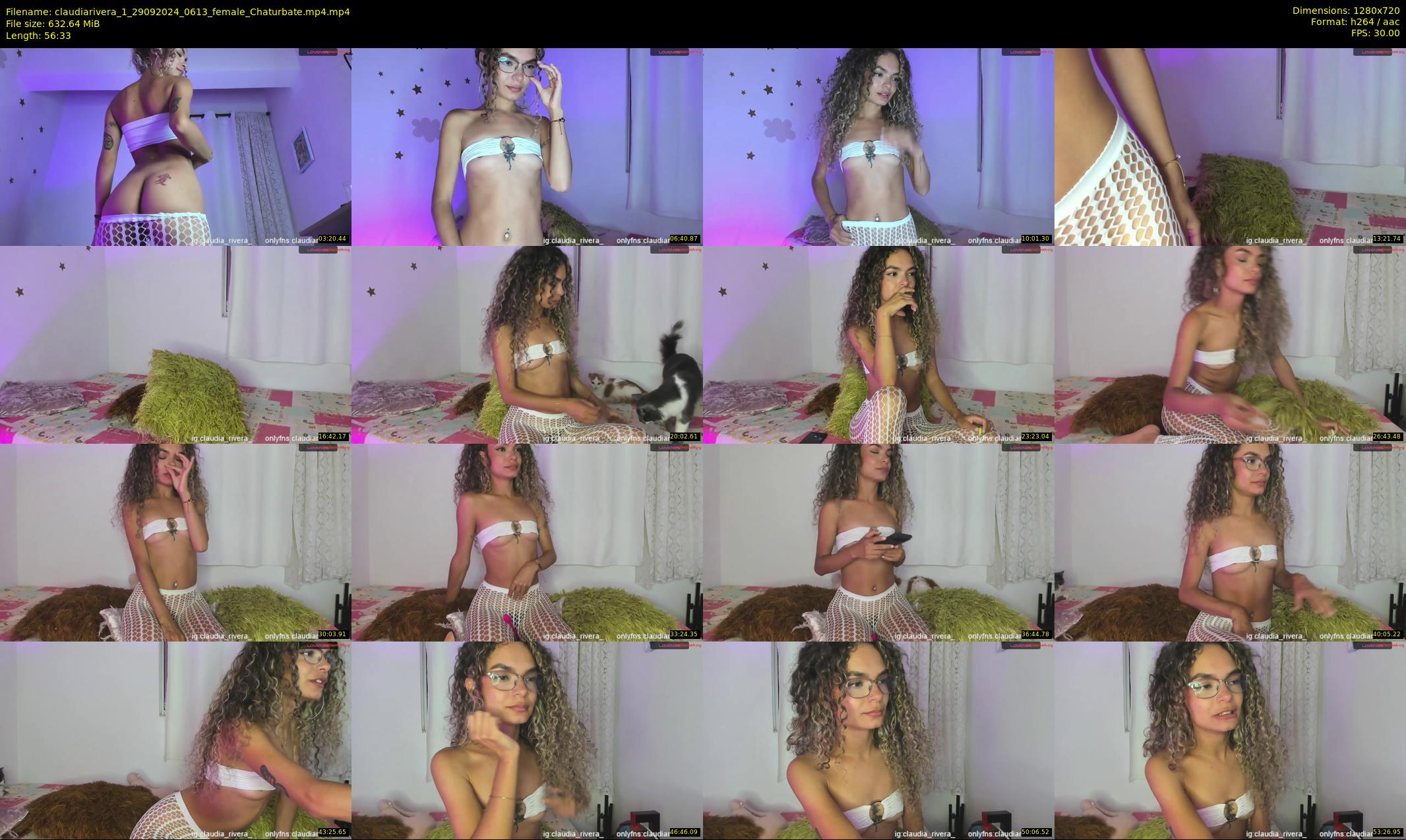 claudiarivera_1 — 57 minute Chaturbate female cam show recording, 720p, Sep 29, 2024