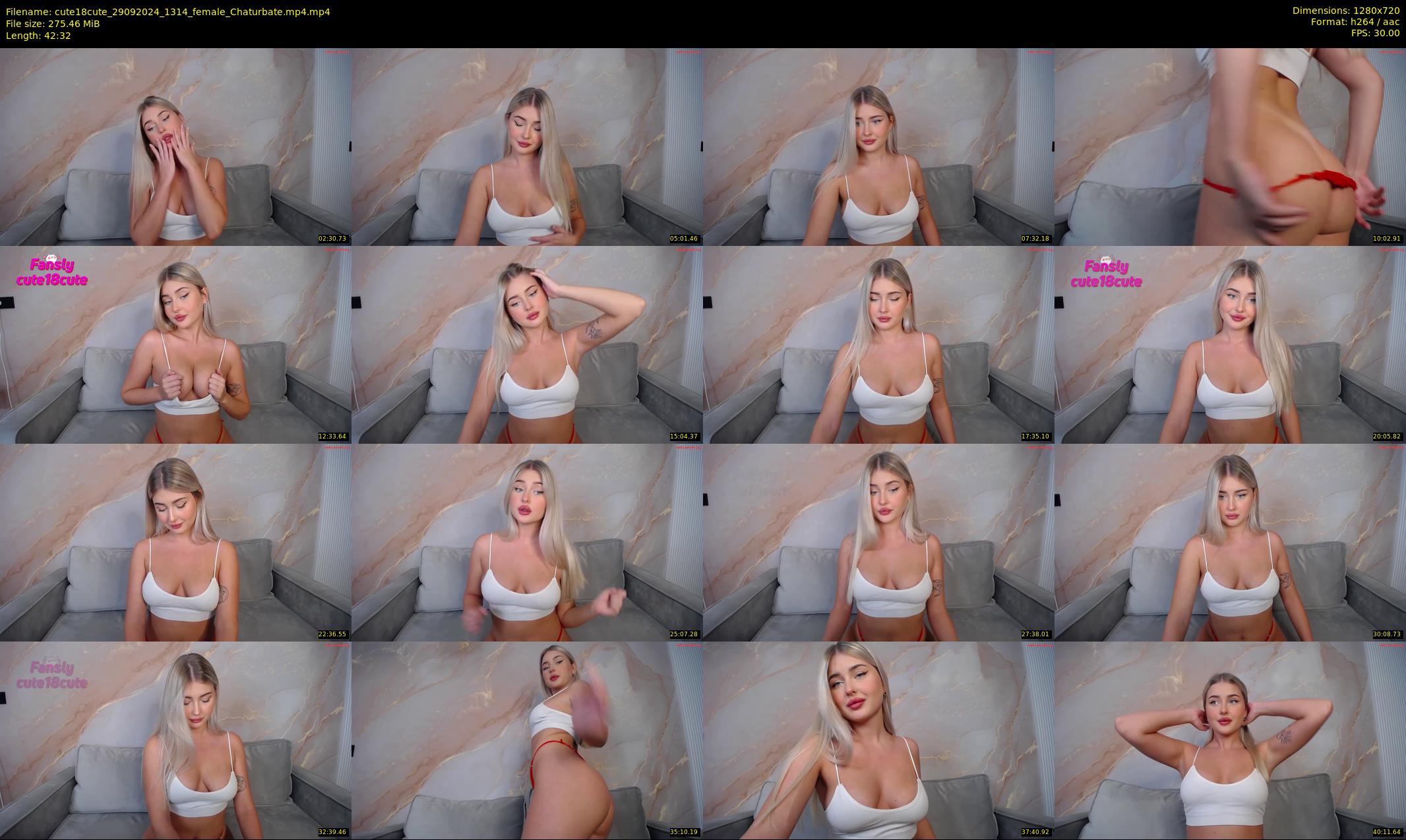 cute18cute — 43 minute Chaturbate female cam show recording, 720p, Sep 29, 2024