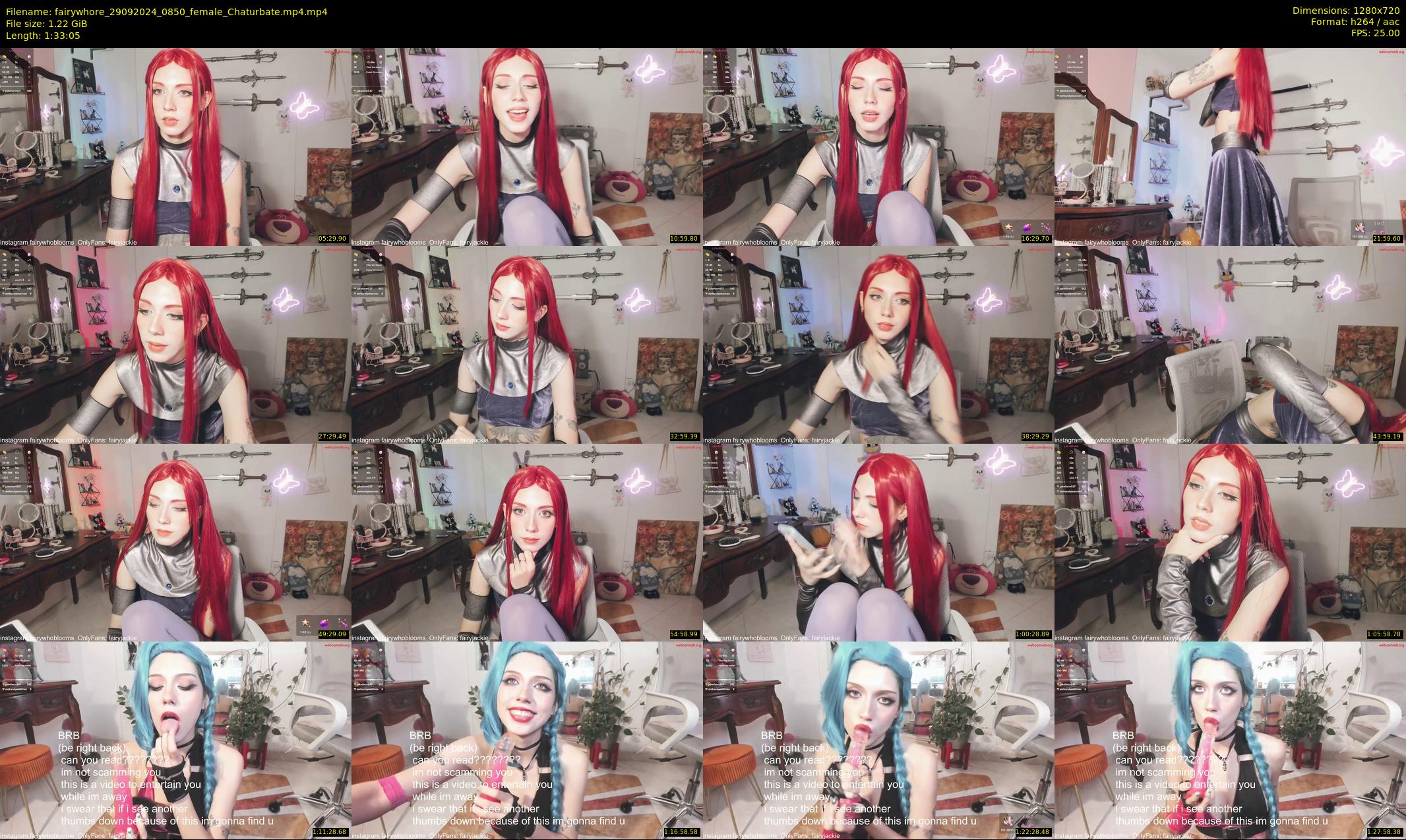 fairywhore — 94 minute Chaturbate female cam show recording, 720p, Sep 29, 2024