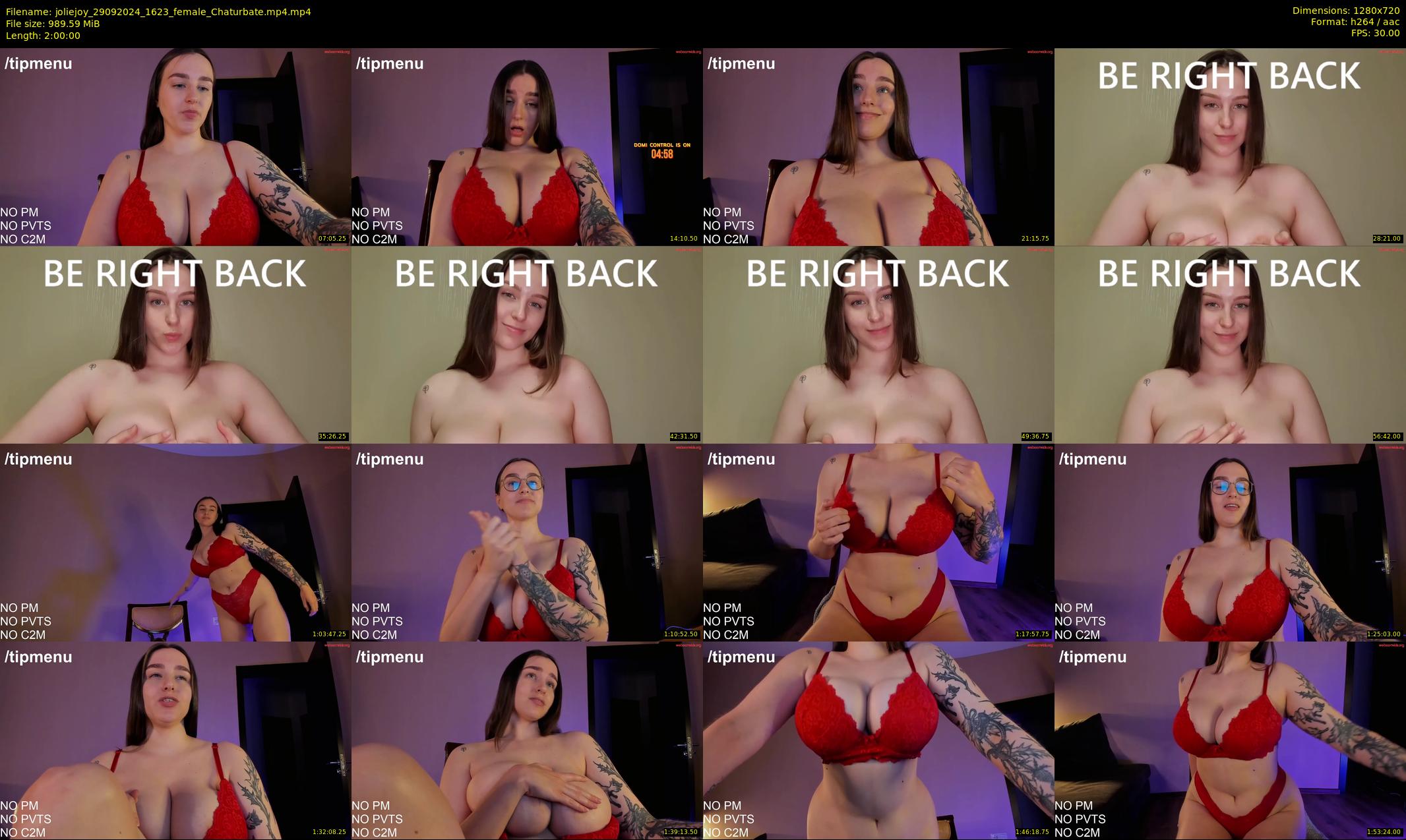 joliejoy — 120 minute Chaturbate female cam show recording, 720p, Sep 29, 2024