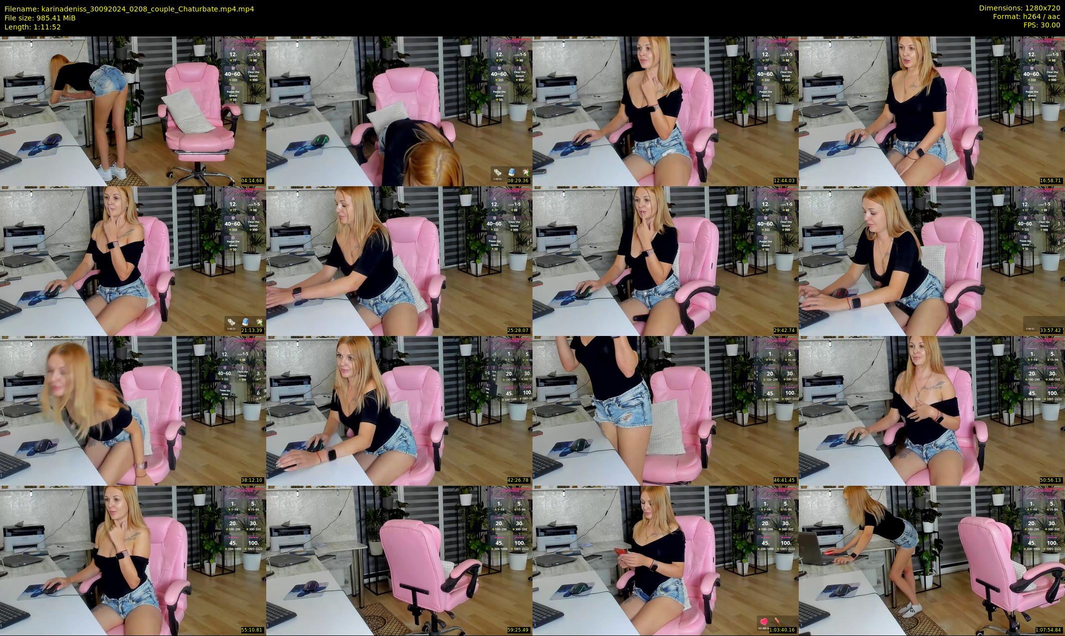 karinadeniss — 72 minute Chaturbate couple cam show recording, 720p, Sep 30, 2024
