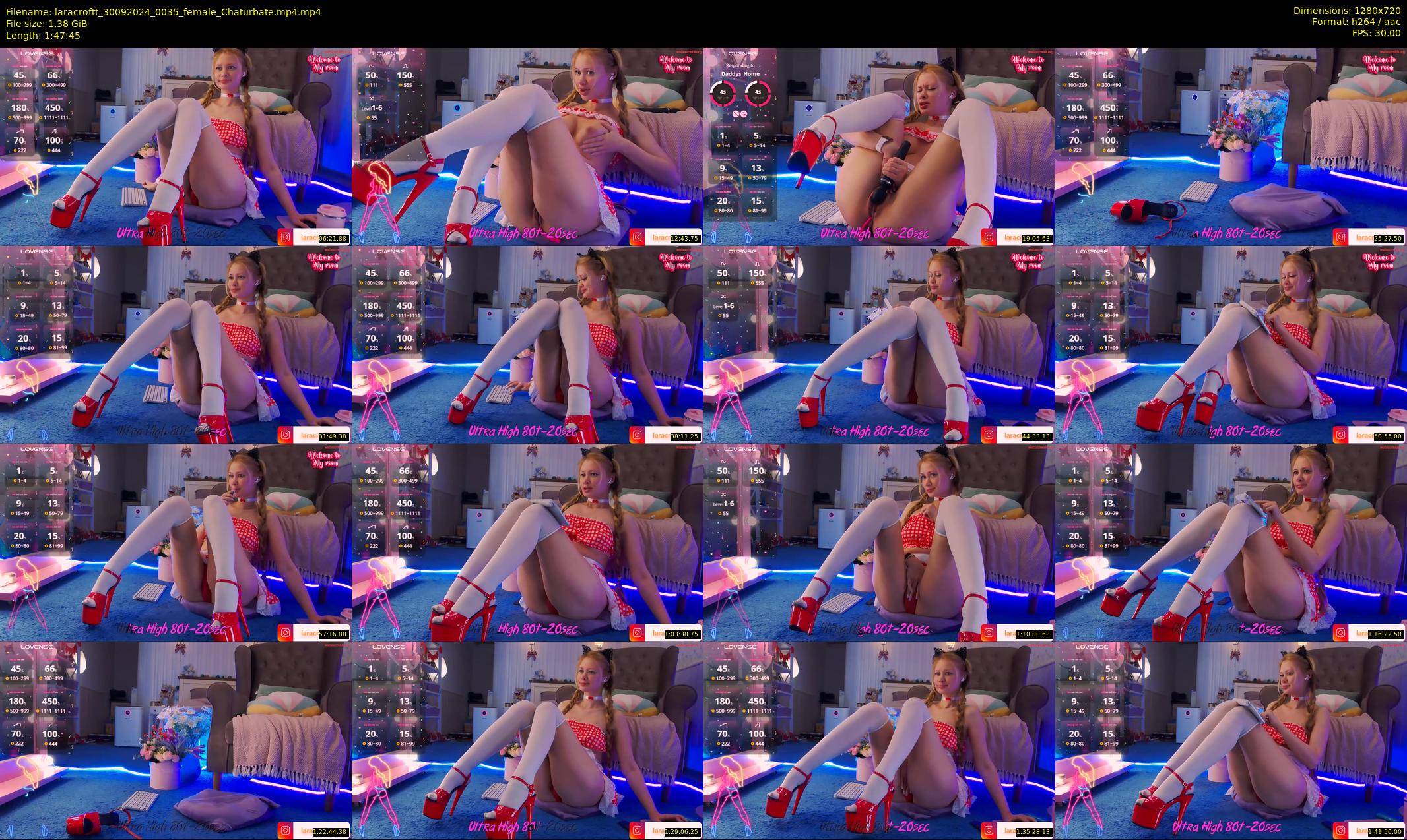laracroftt — 108 minute Chaturbate female cam show recording, 720p, Sep 30, 2024